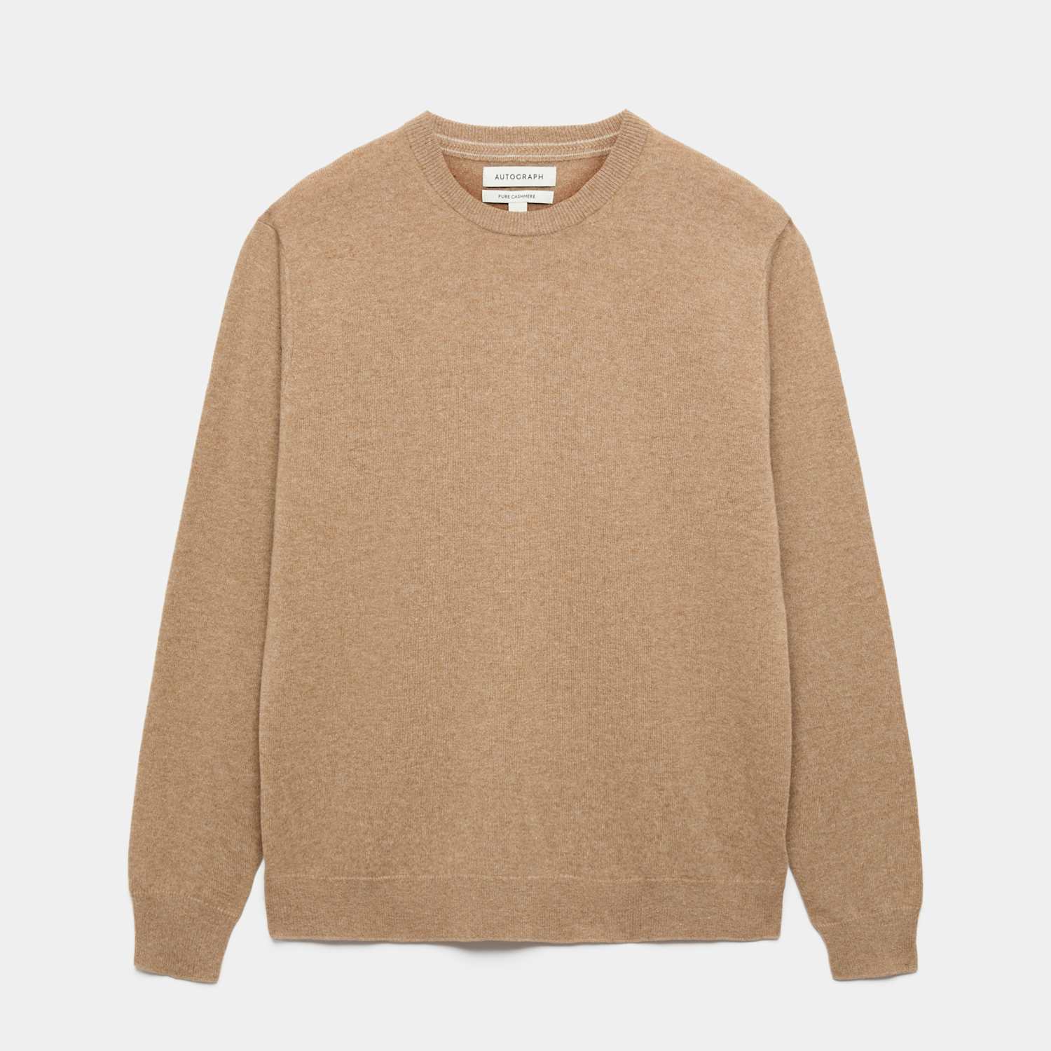 Autograph Men's Pure Cashmere Crew Neck Jumper - L - Camel