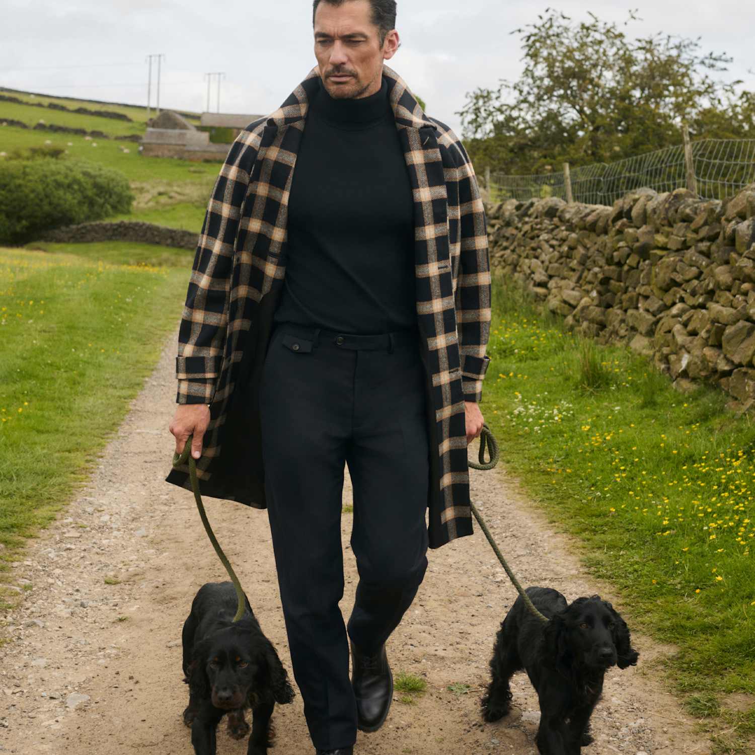 Jaeger Men's Pure Wool Check Overcoat - S - Multi/Neutral - By M&S