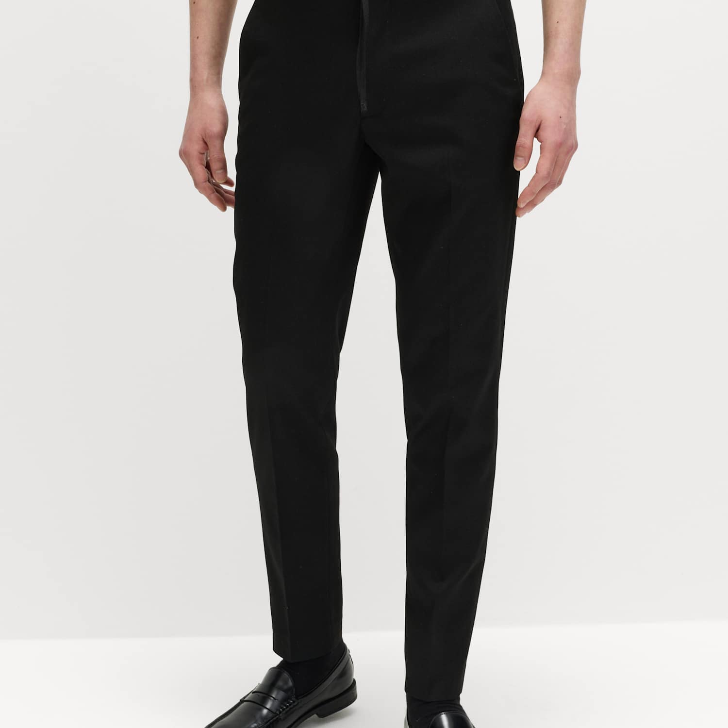 M&S Men's Tapered Fit Elasticated Trousers - 2XL - Black