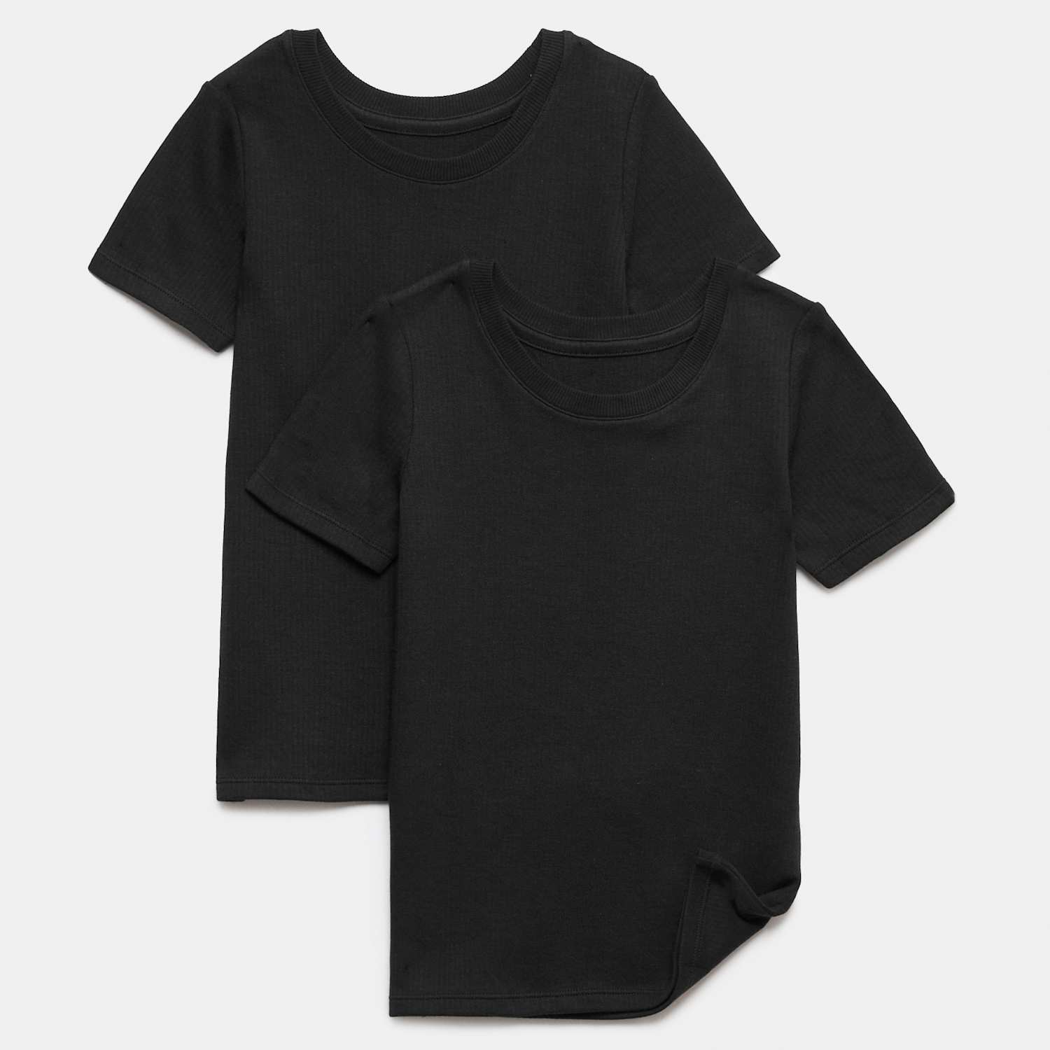 M&S Boys 2 Pack Heatgen Thermal Tops (2-14 Yrs) - 2-3 Years - Black