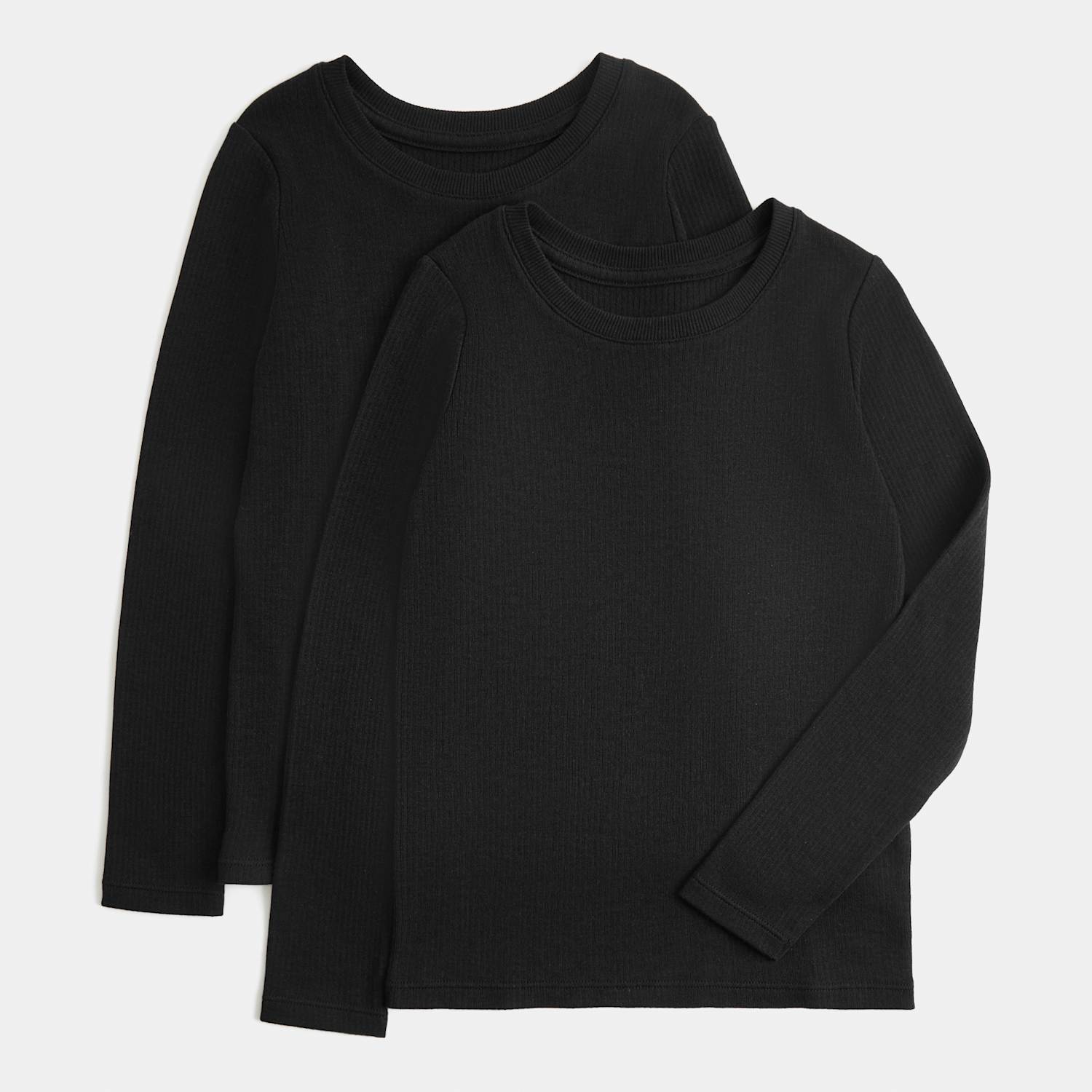 M&S Boys 2 Pack Heatgen Thermal Tops (2-14 Yrs) - 2-3 Years - Black