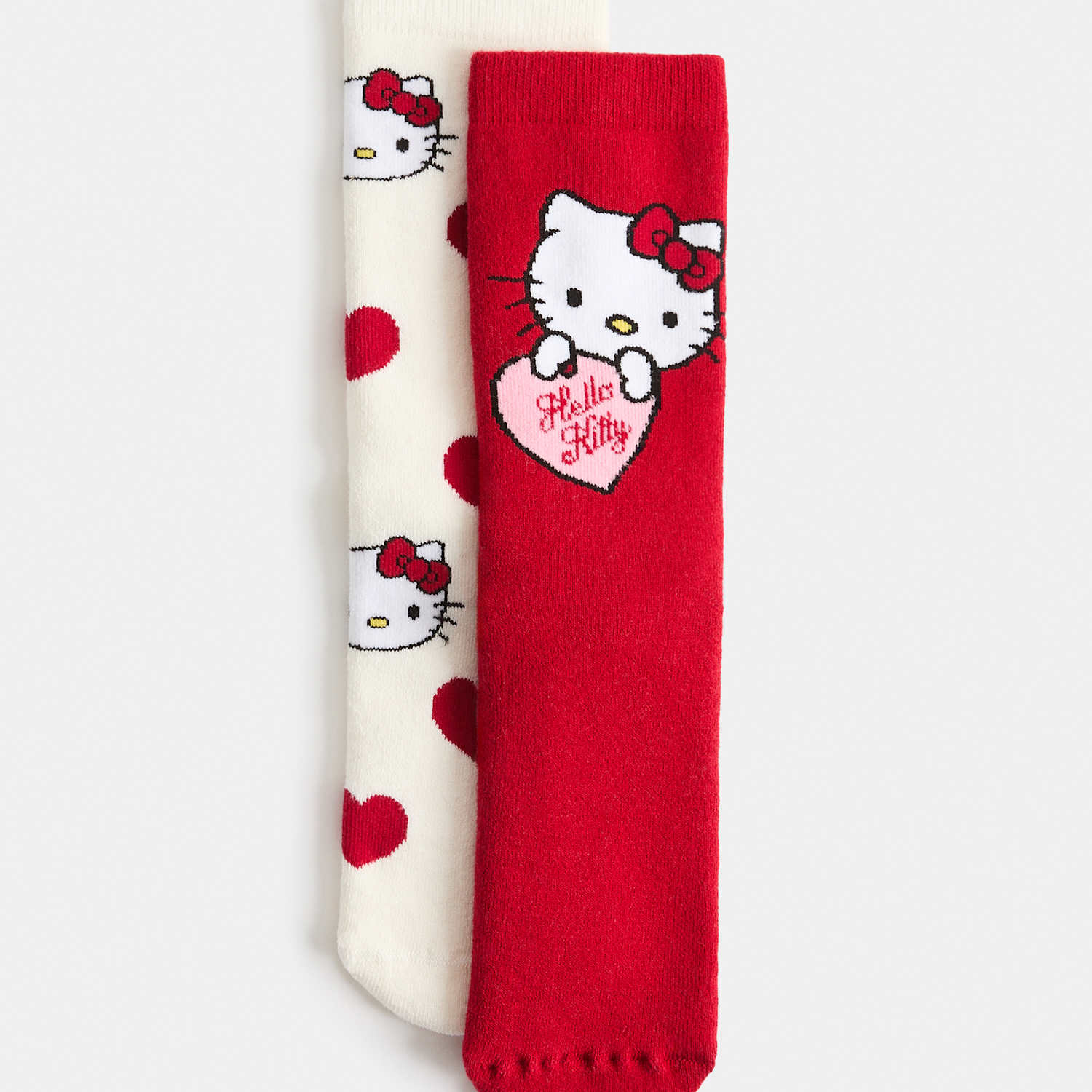 M&S Girls 2 Pack Hello Kitty Cosy Slipper Socks - 4-7 - Pink Mix