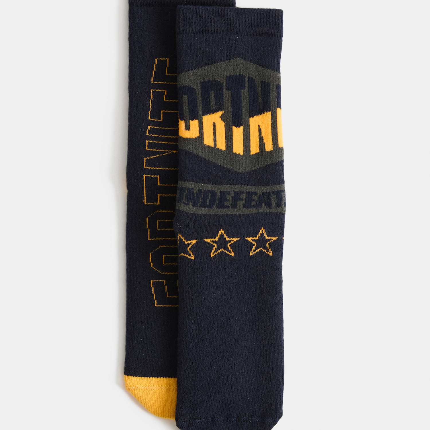 M&S Boys 2 Pack Cotton Rich Fortnite Terry Socks - 8½-12 - Dark Grey