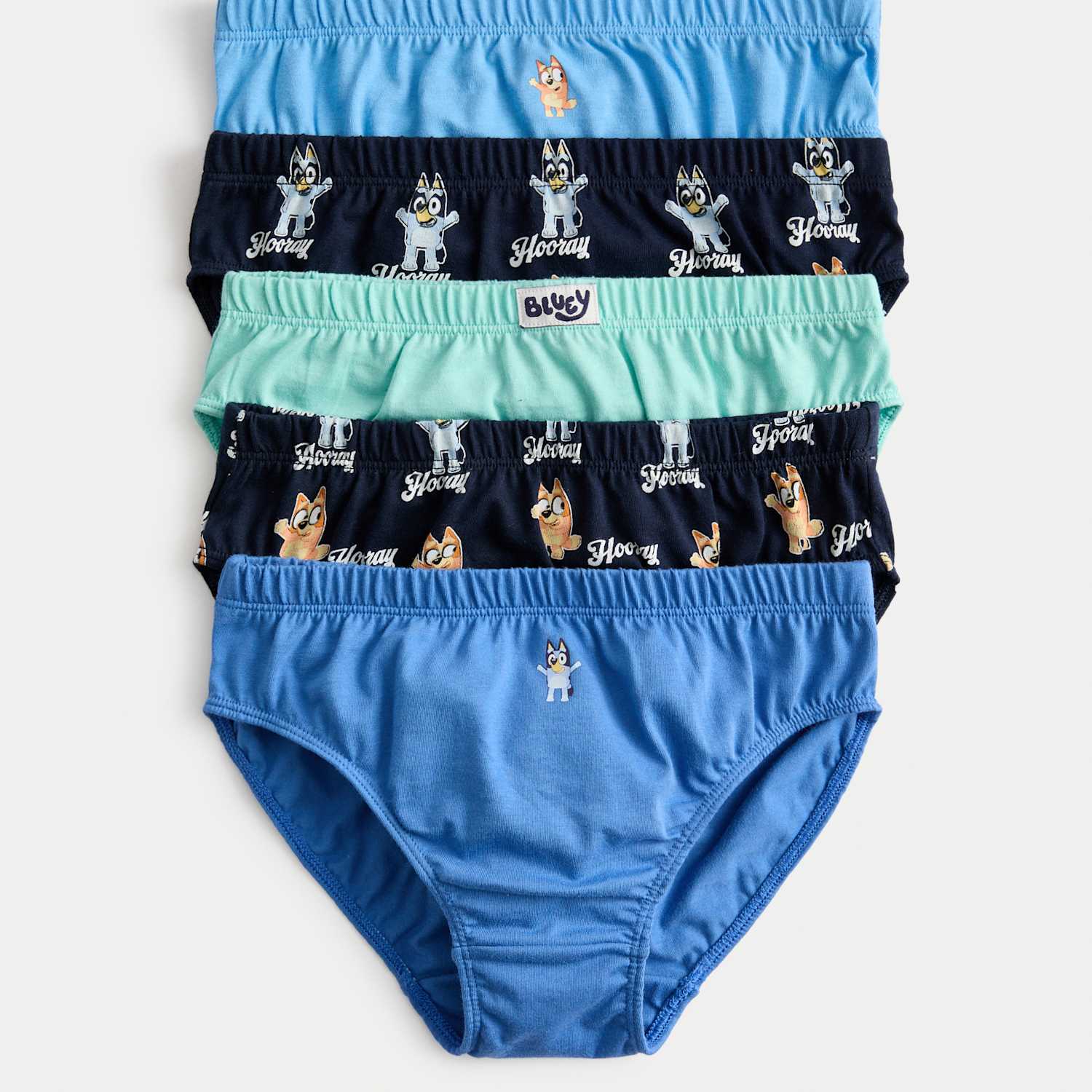 M&S Boys 5 Pack Pure Cotton Bluey Briefs (2-8 Yrs) - 6-7 Years - Multi