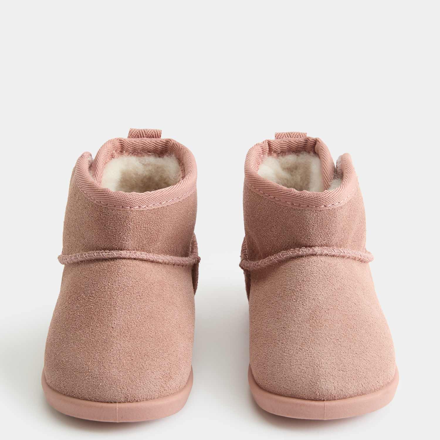 M&S Boys Barefoot Suede Boots (2 Small - 5 Small) - Pink