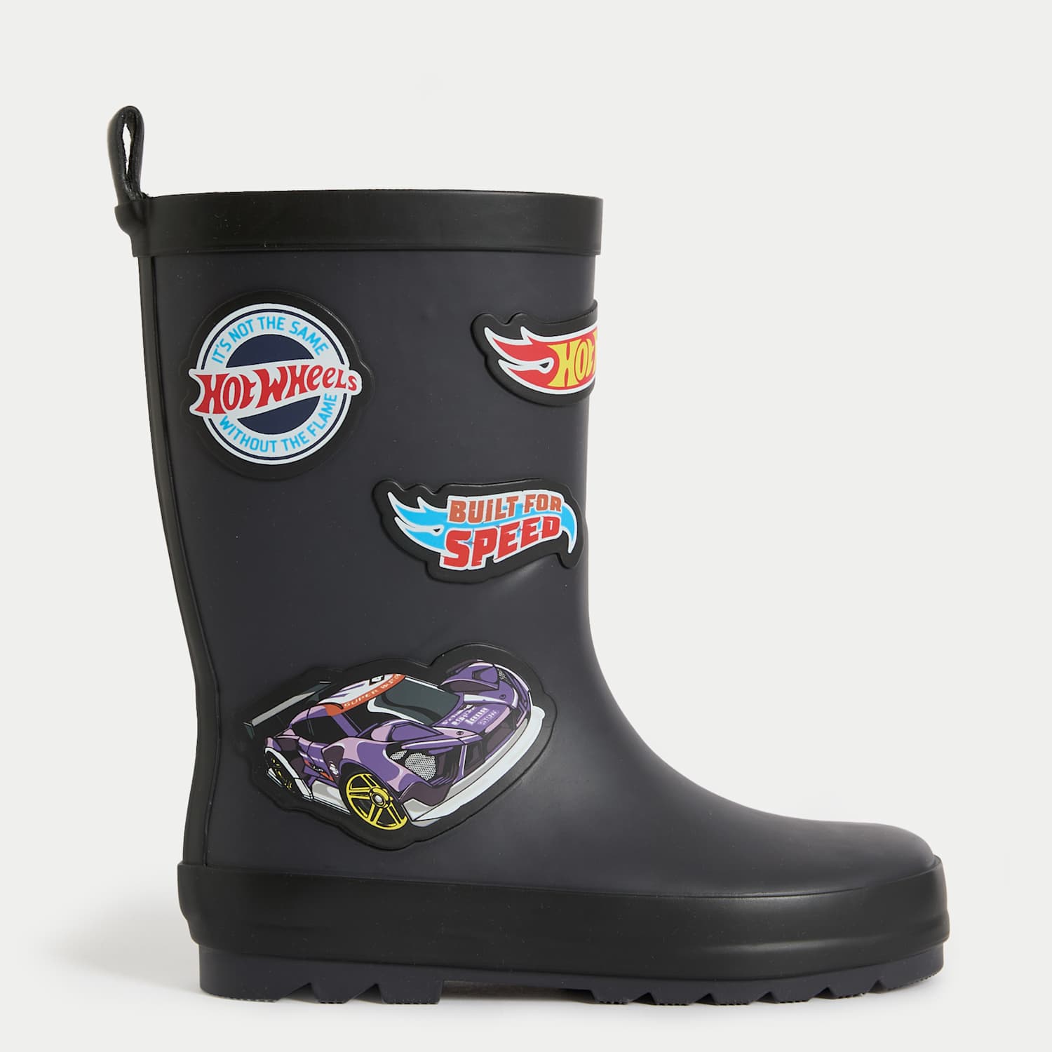 M&S Boys Hot Wheels Wellies (4 Small - 2 Large) - Blue Mix