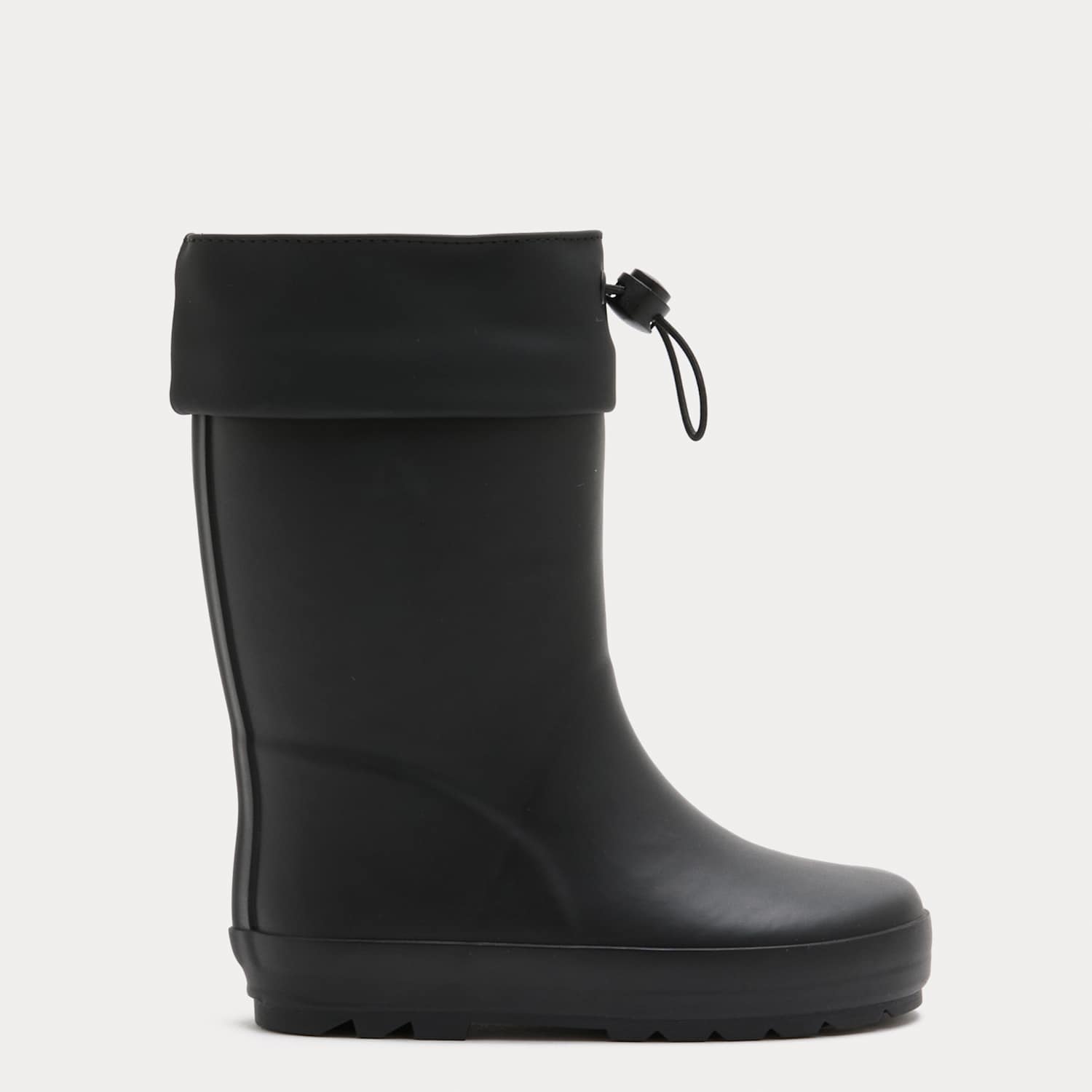 M&S Boys Plain Cuff Wellies (4 Small - 6 Large) - 5 - Black