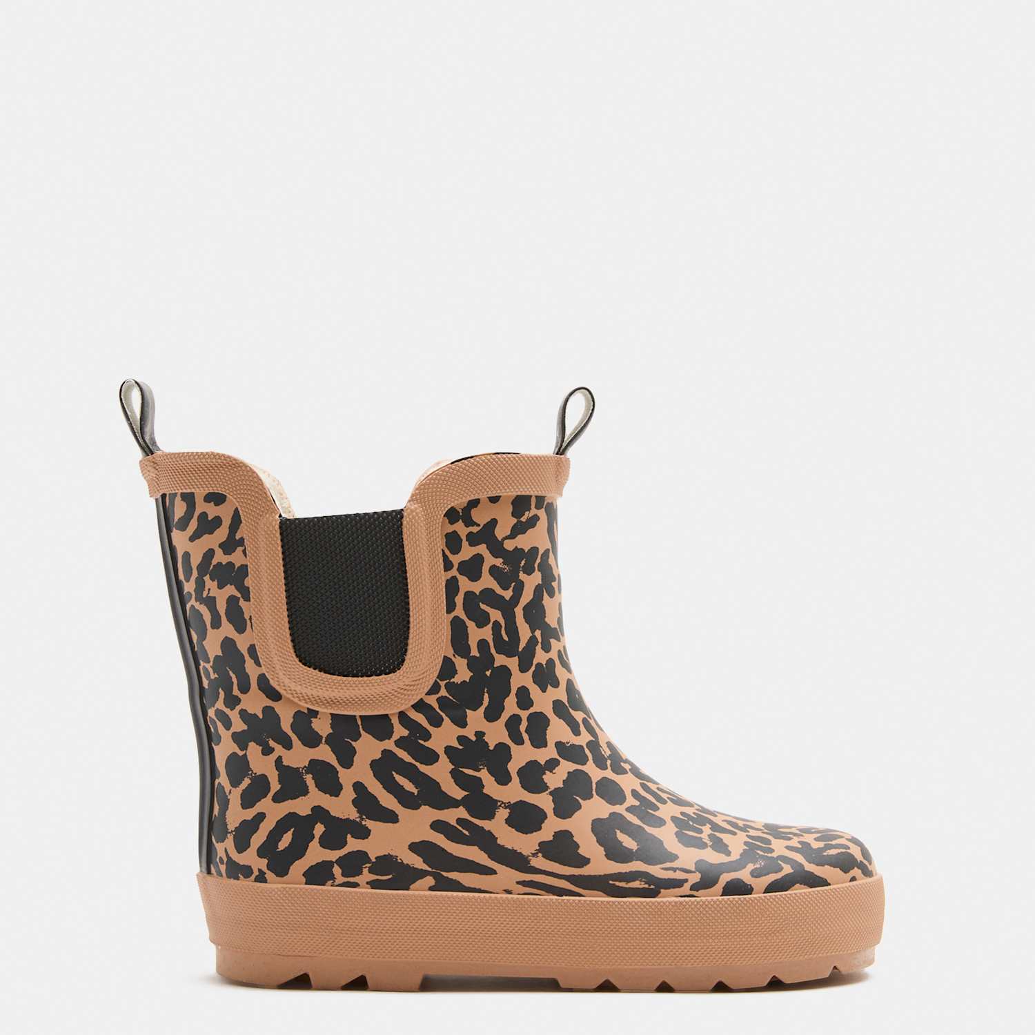 M&S Girls Leopard Print Wellies (3 Small - 12 Small) - 5 - Brown Mix