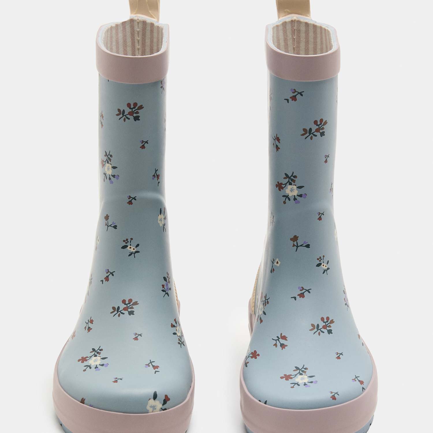 M&S Girls Floral Wellies (4 Small - 2 Large) - Blue Mix