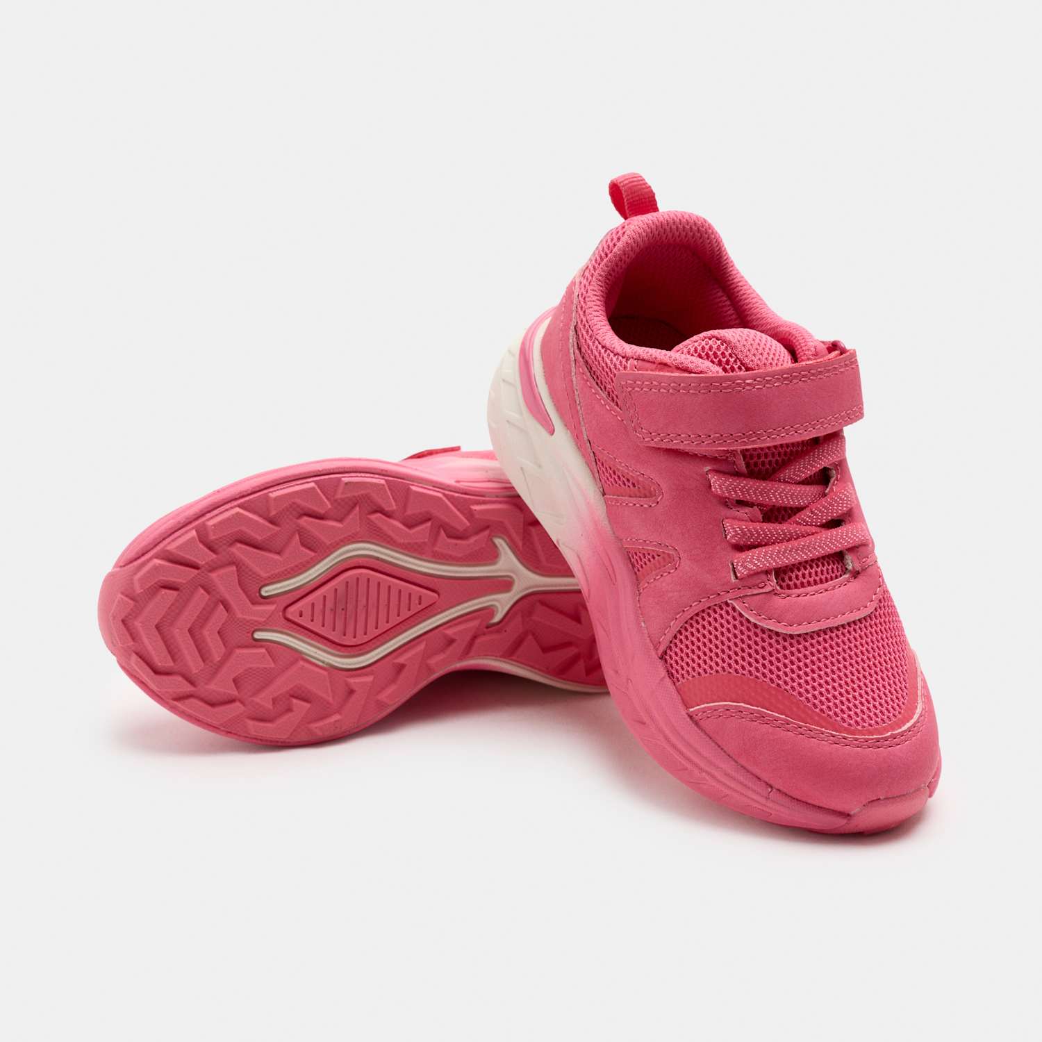 M&S Girls Freshfeet Riptape Trainers (4 Small - 2 Large) - 11½ - Pink Mix