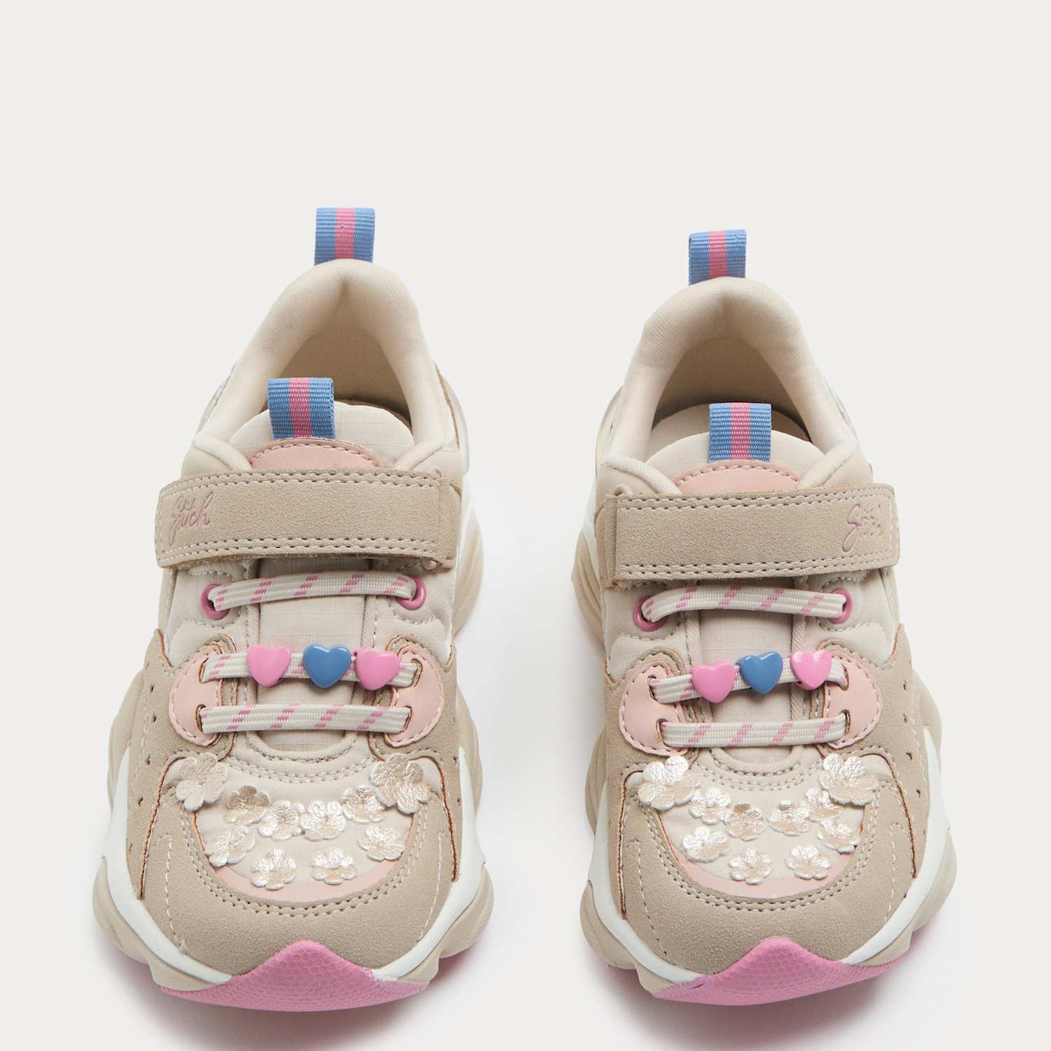 M&S Girls Lilo & Stitch Trainers (4 Small - 2 Large) - 4 - Cream Mix