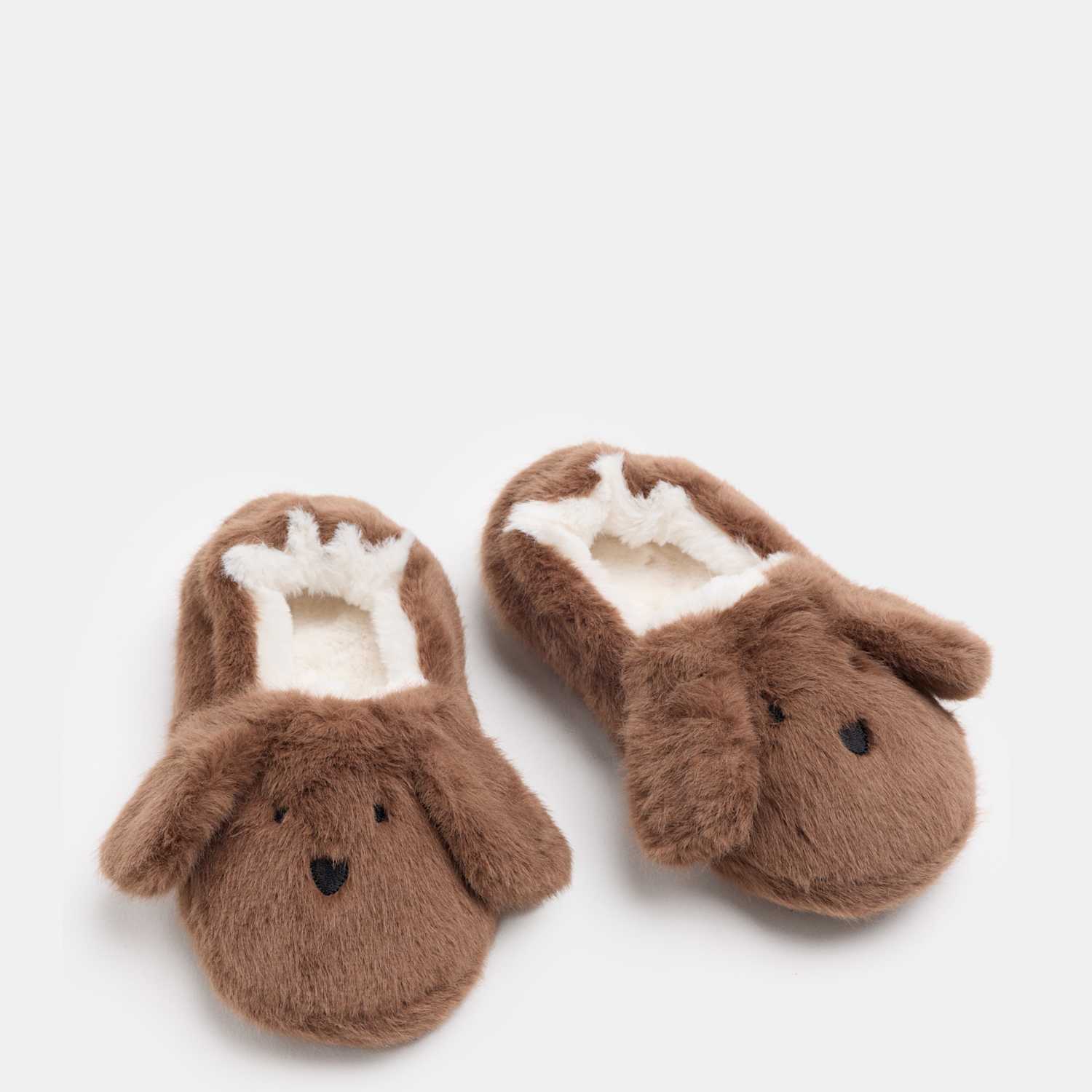 M&S Boys Dog Slippers (4 Small - 13 Small) - Brown