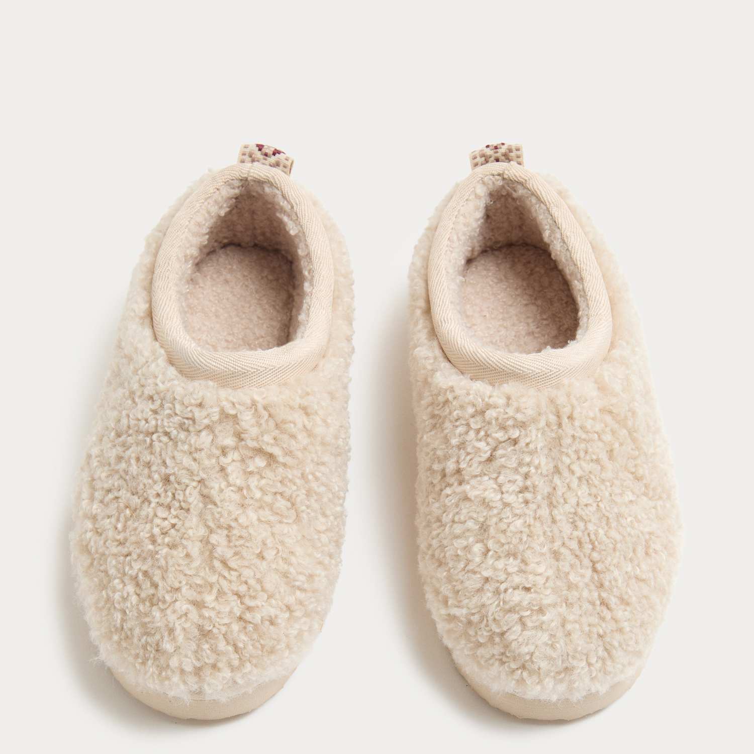 M&S Girls Slippers (9 Small - 7 Large) - Cream