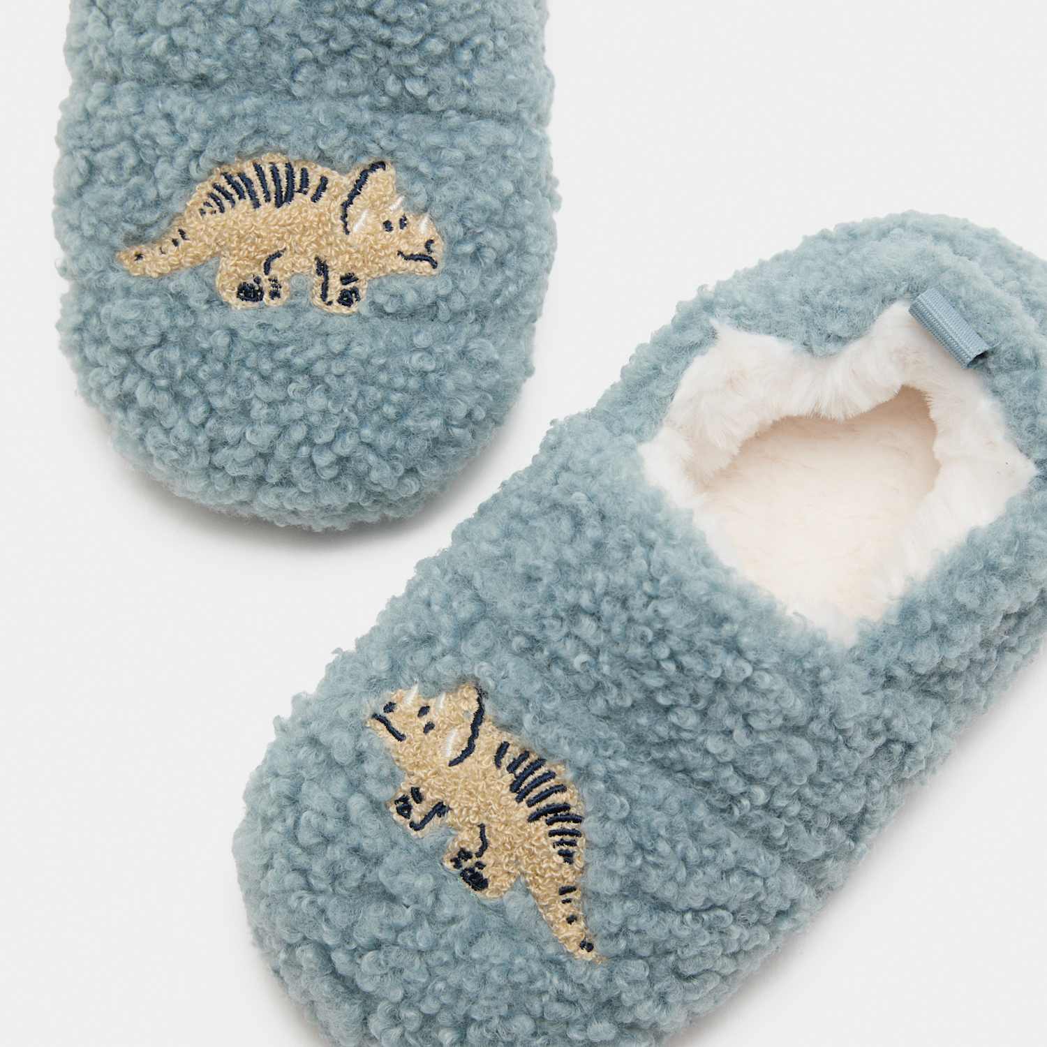 M&S Girls Badged Elastic Back Slippers (4 Small - 2 Large) - 12 - Blue Mix