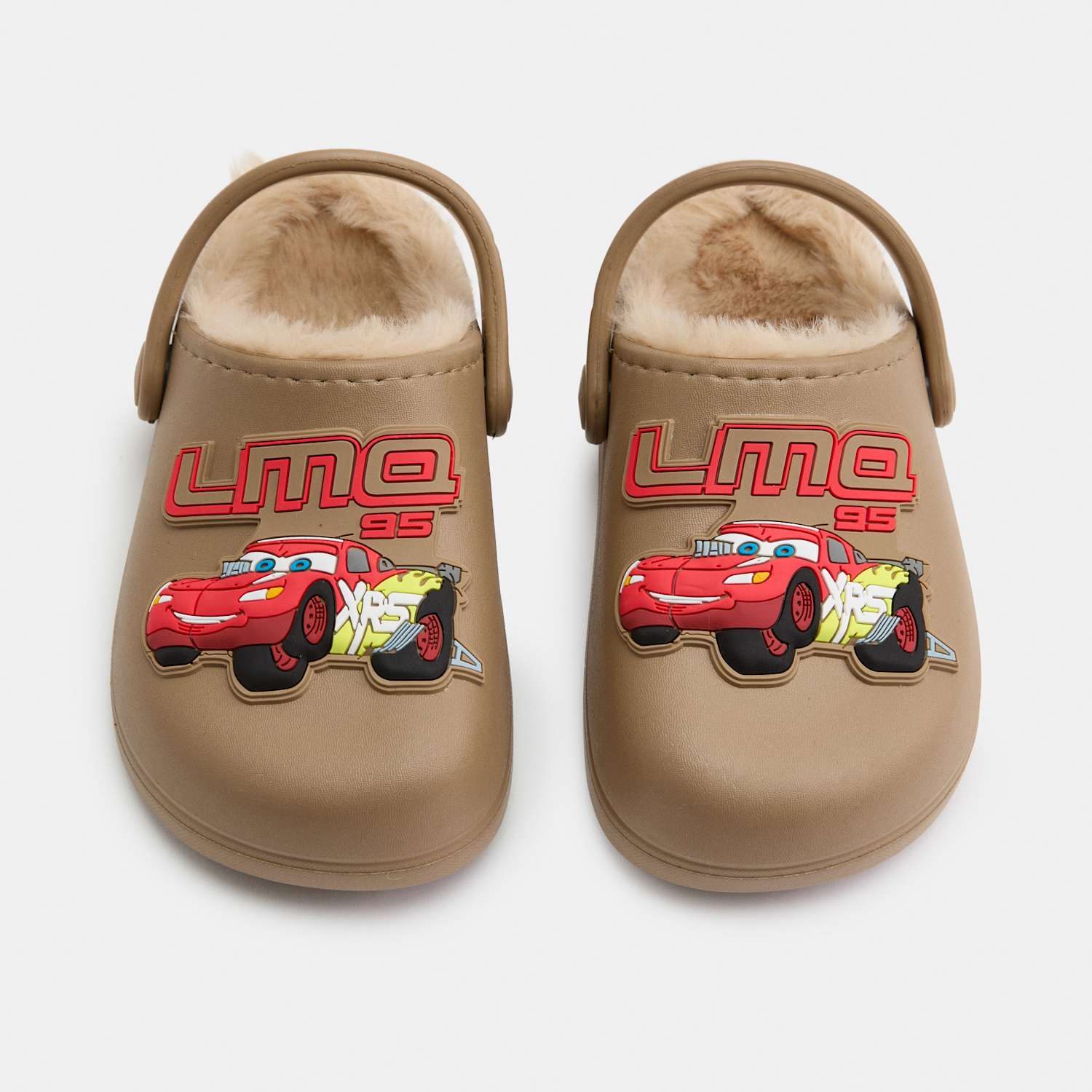 M&S Boys Cars Faux Fur Lined Clogs (4 Small-2 Large) - 8 - Neutral