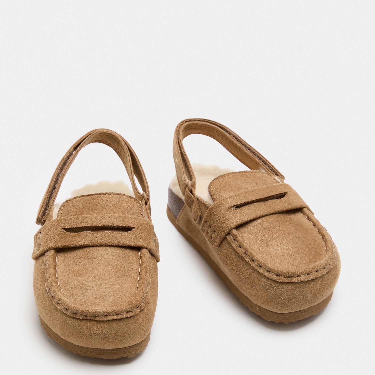 M&S Boys Faux Fur Lined Loafer Clogs (10 Small-2 Large) - 12 - Neutral