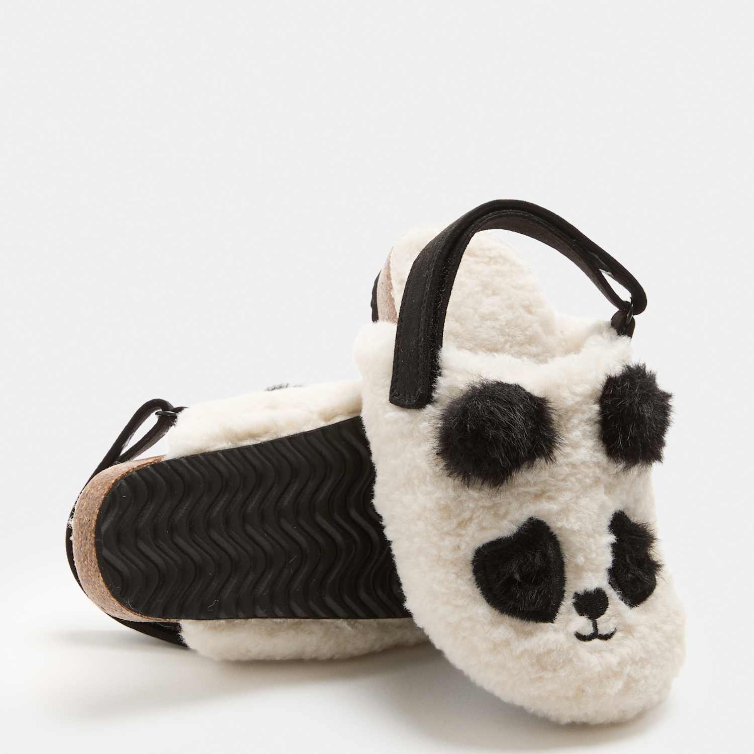 M&S Girls Animal Slipper Clogs (4 Small - 2 Large) - White Mix