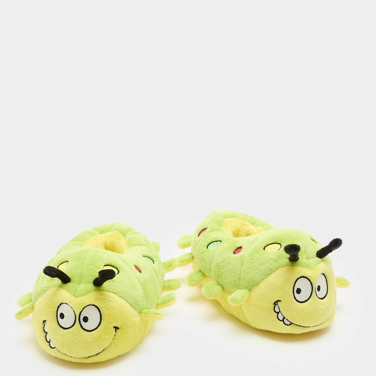 M&S Boys Colin the Caterpillar Slippers (4 Small-6 Large) - 2 - Green Mix