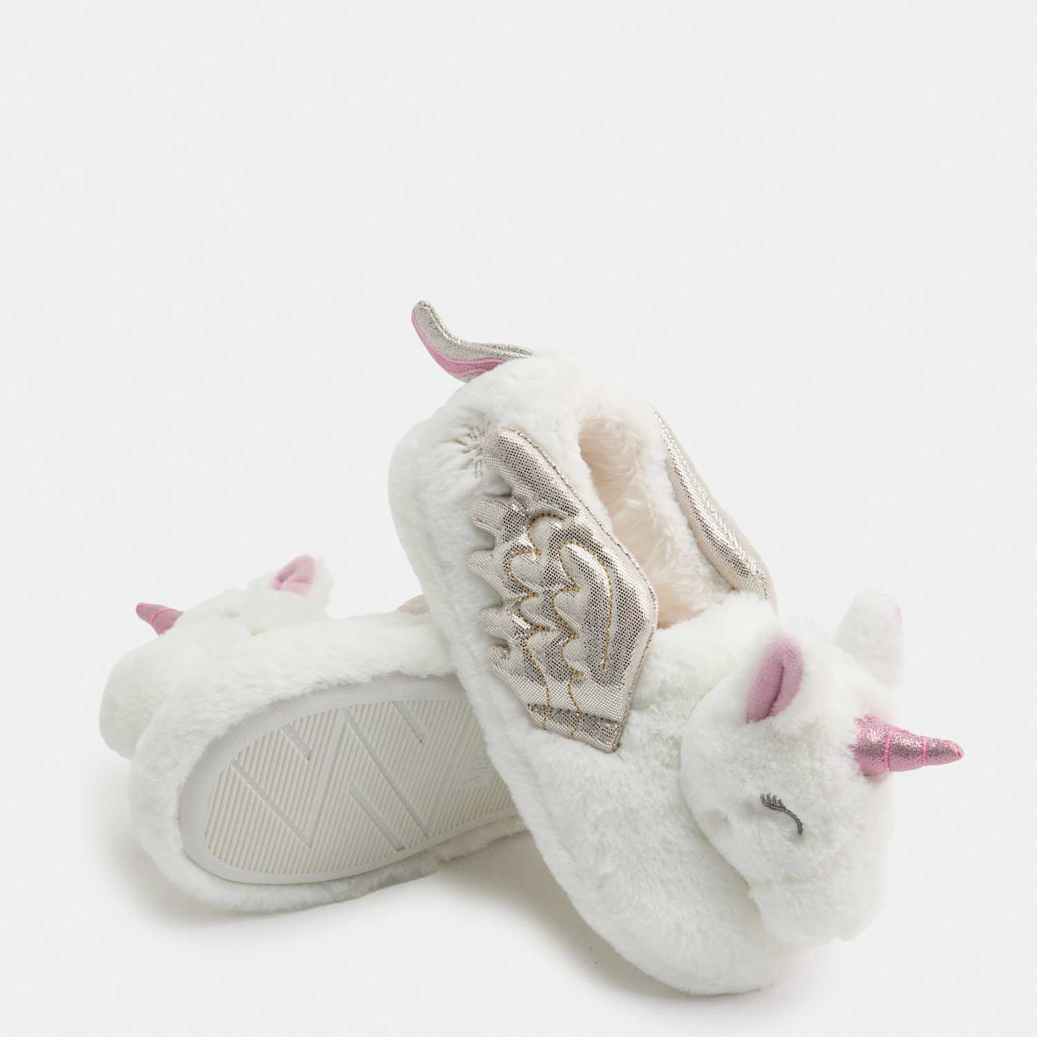 M&S Girls Unicorn Slippers (4 Small-6 Large) - 6 - Multi