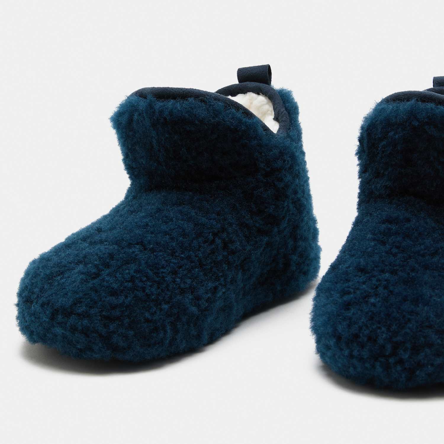 M&S Boys Borg Slipper Boots (4 Small-7 Large) - 13 - Navy
