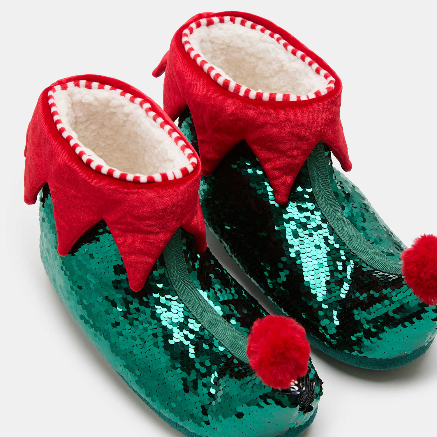 M&S Boys Christmas Sequin Elf Slipper Boots (10 Small-7 Large) - 3 - Multi