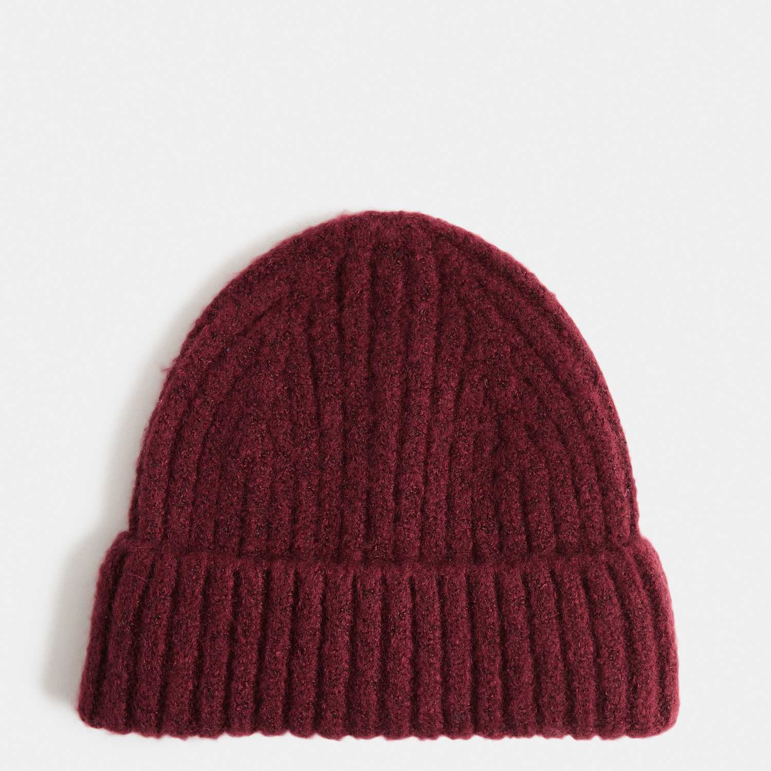 M&S Girls Beanie Hat - 1-3 Years - Burgundy