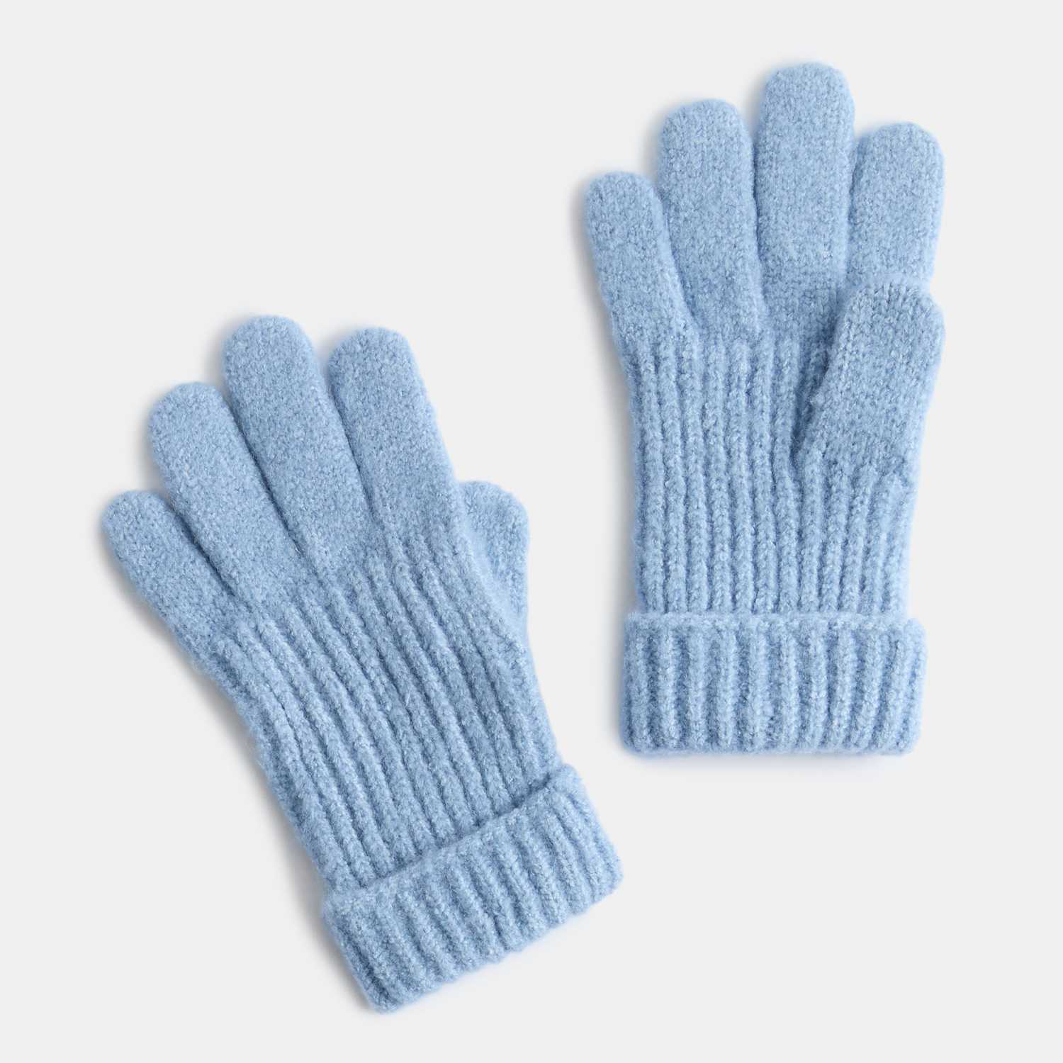 M&S Girls Ribbed Gloves - 6-13 Years - Green Mix