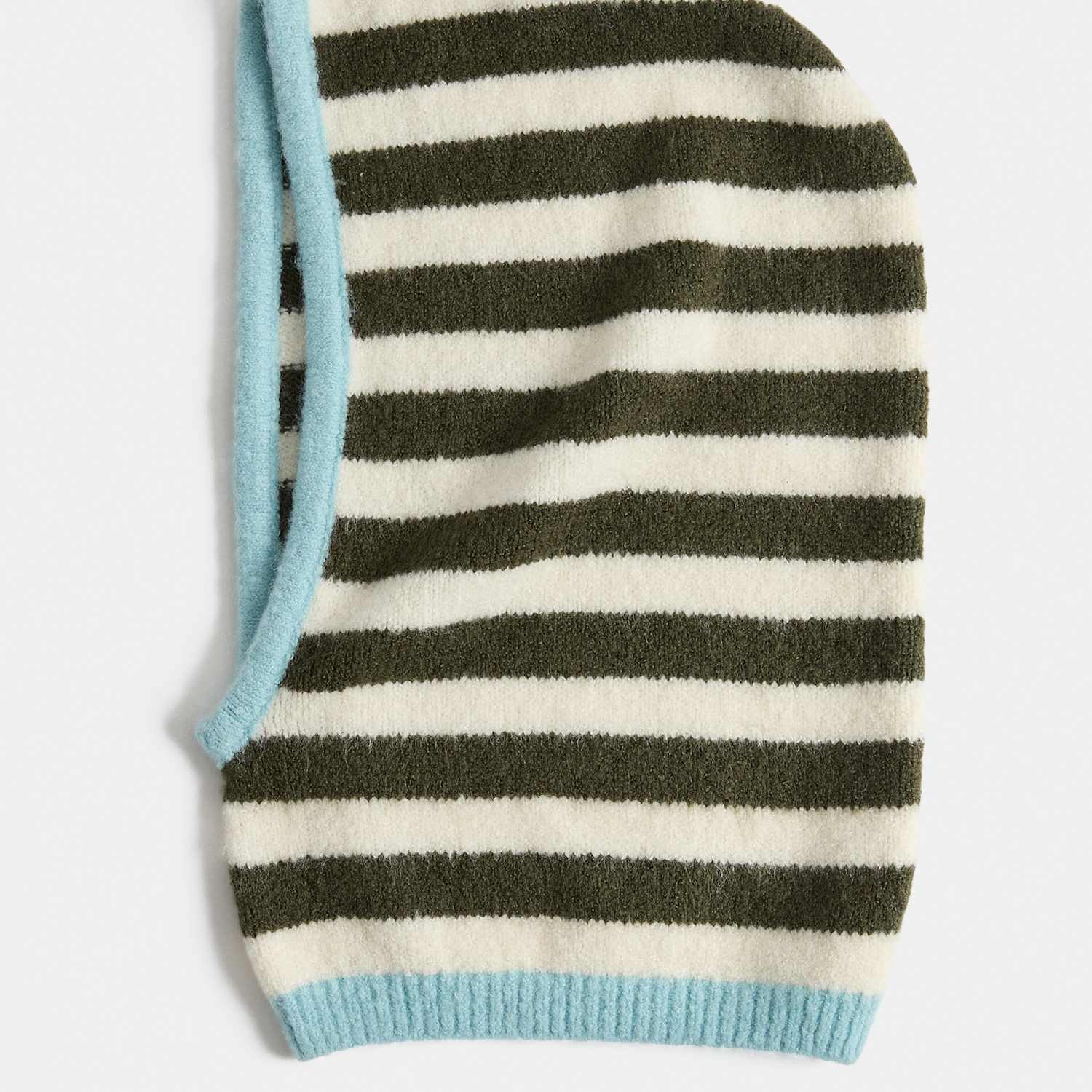 M&S Boys Striped Balaclava Hat - 6-13 Years - Green Mix