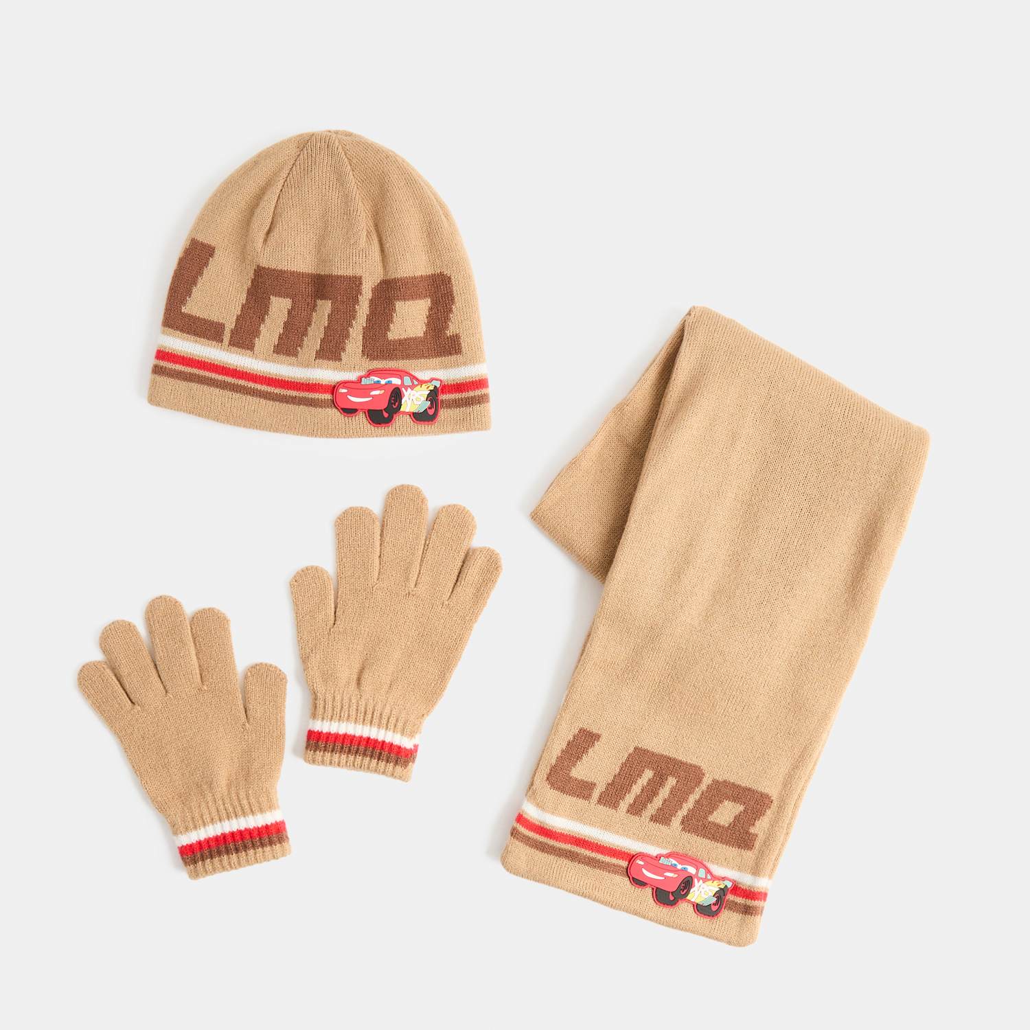 M&S Boys 3pk Cars Hat, Scarf & Glove Set - 6-13 Years - Multi