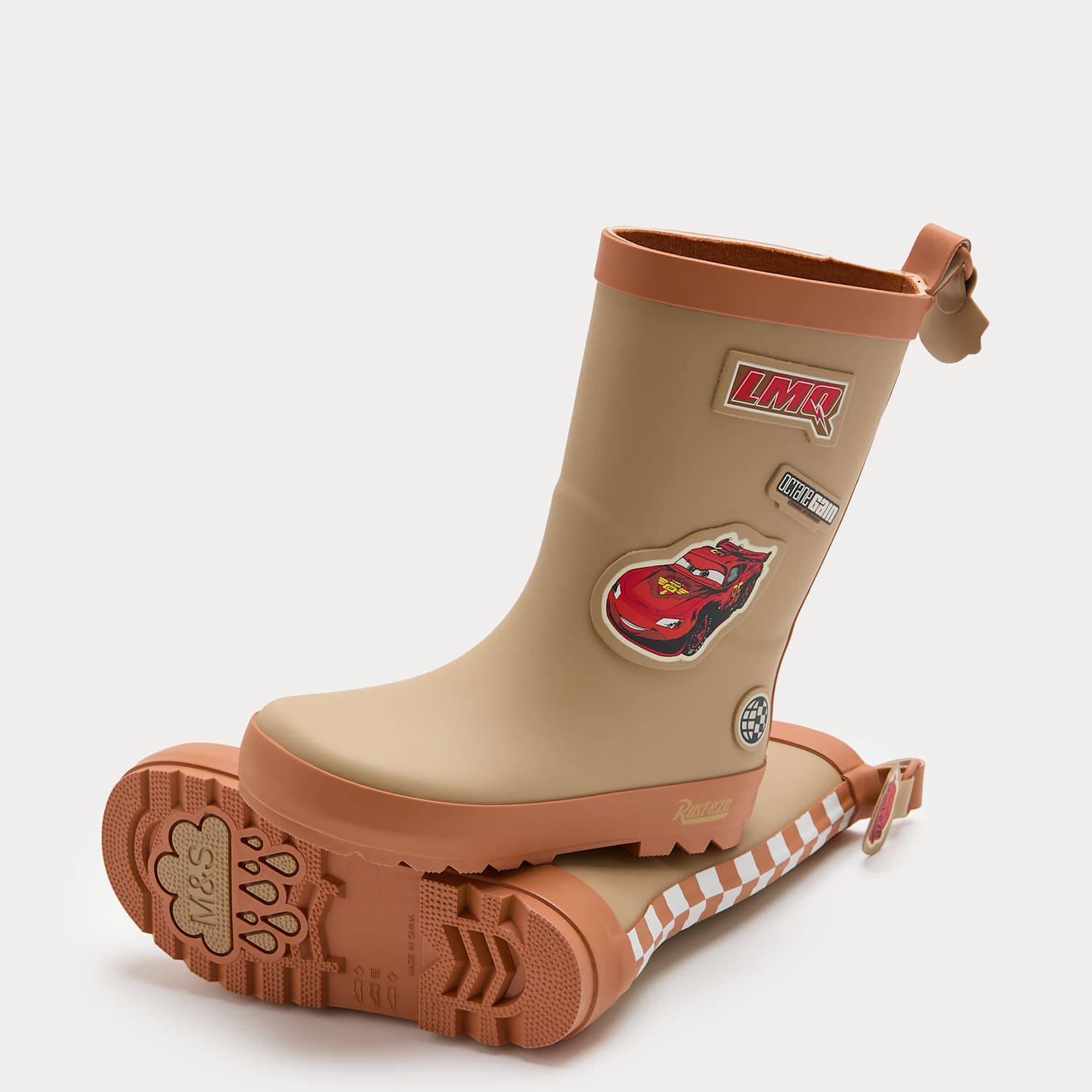 M&S Boys Disney Cars Wellies (4 Small - 2 Large) - Brown Mix