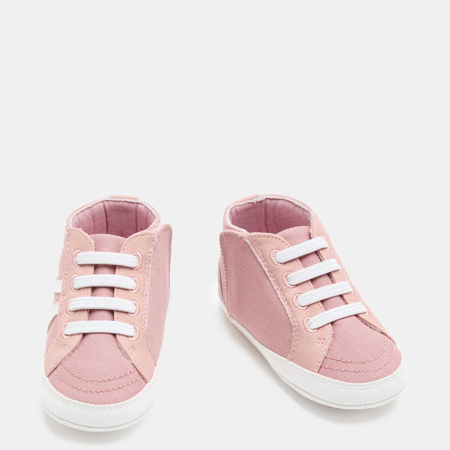 M&S Baby Canvas Riptape Pram Trainers (0-18 Mths) - 12-18 Months - Pink