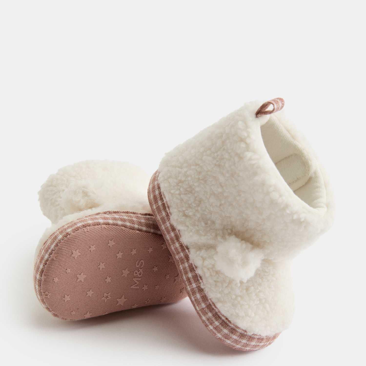 M&S Baby Borg Bear Pram Boots (0-18 Mths) - 3-6 Months - Cream