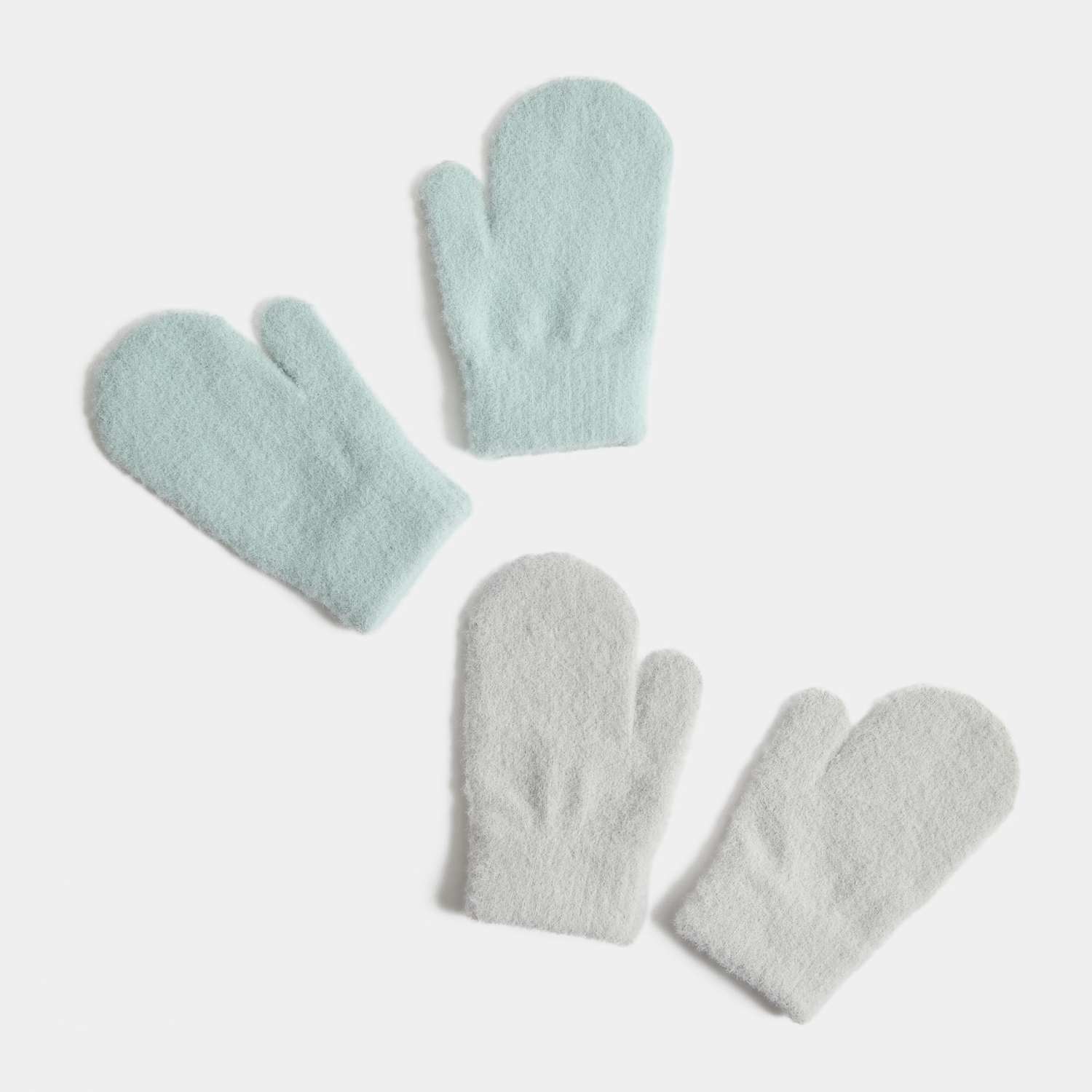 M&S Baby 2 Pack Ribbed Mittens - Cream Mix