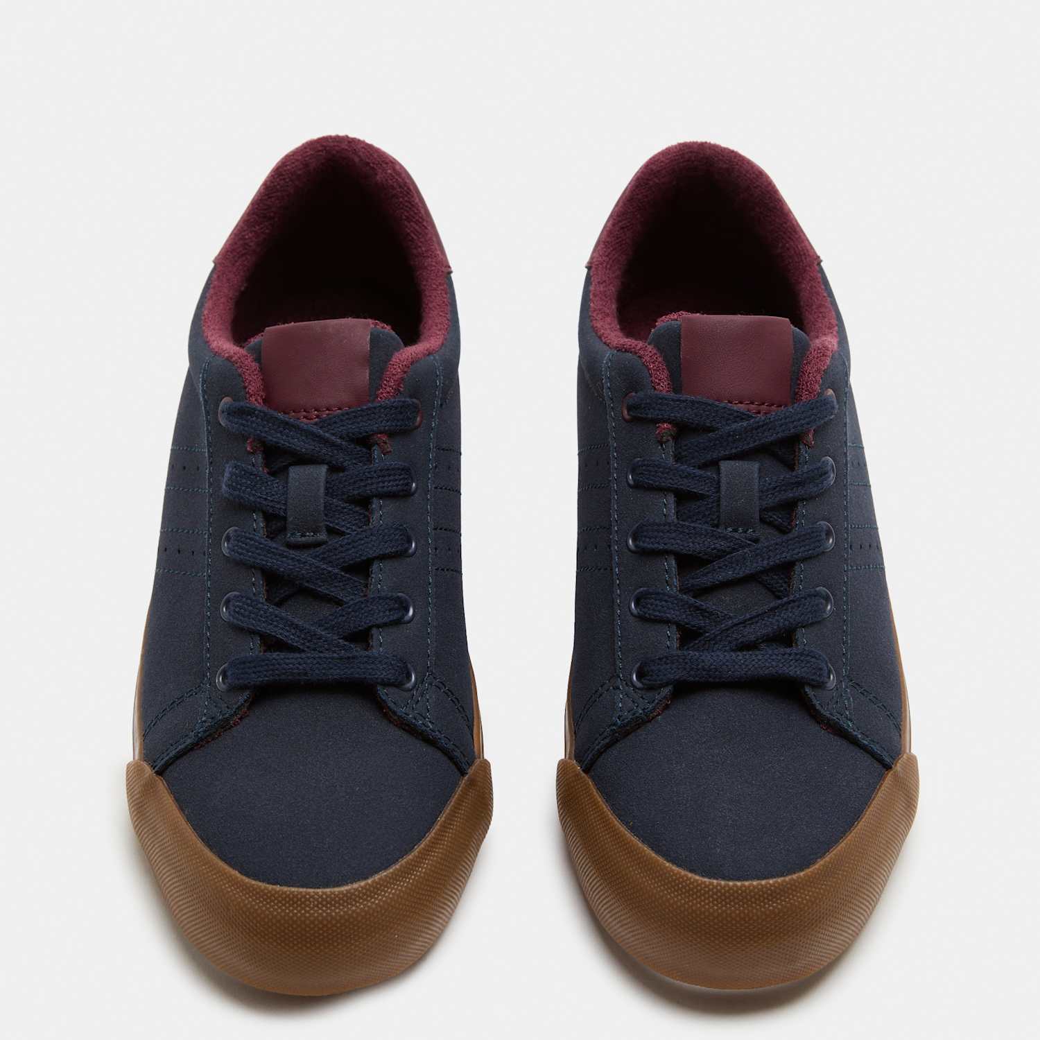 M&S Boys Lace Up Trainers (4 Small-7 Large) - 2 - Navy Mix