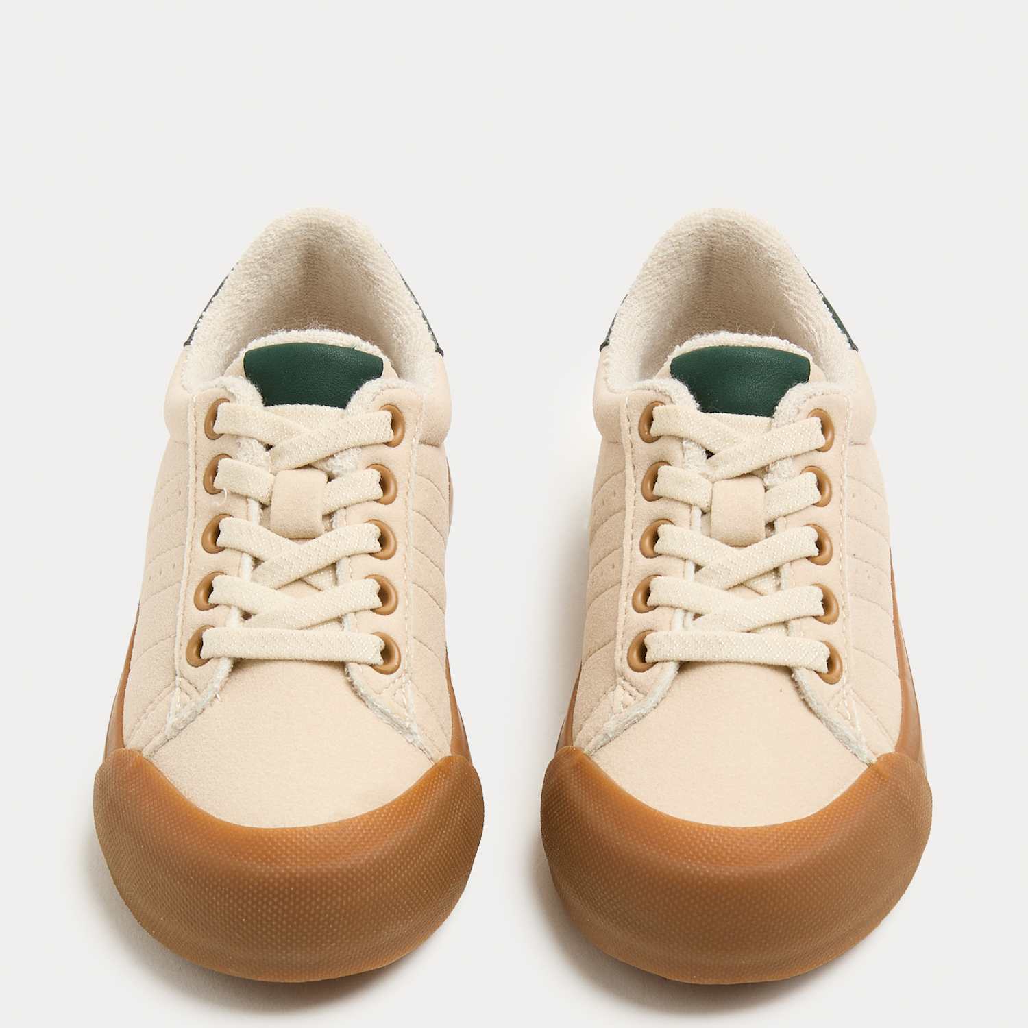 M&S Boys Lace Up Trainers (4 Small-7 Large) - 2 - White Mix