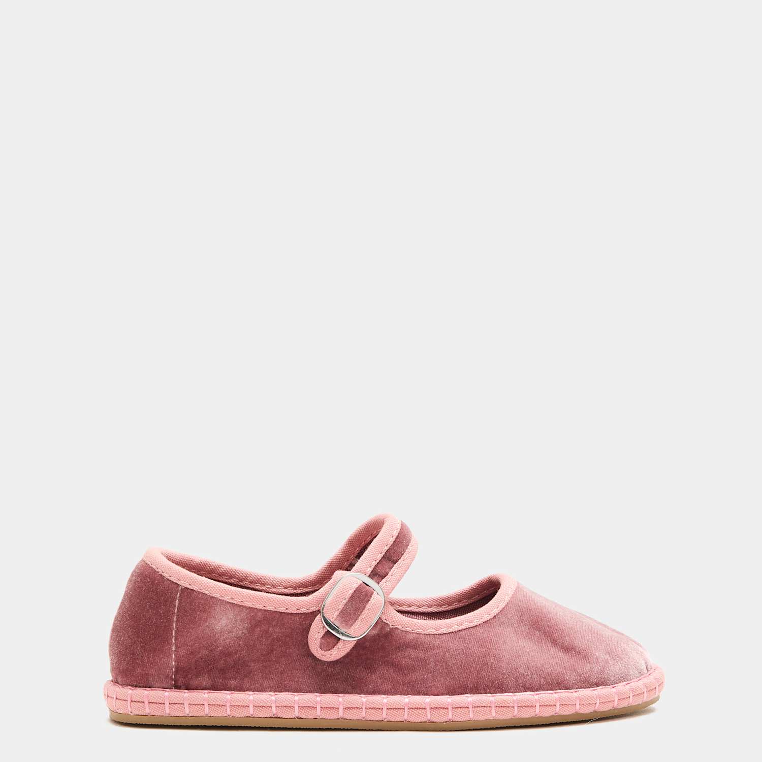 M&S Girls Stitch Sole Ballet Pumps (4 Small - 2 Large) - Pink