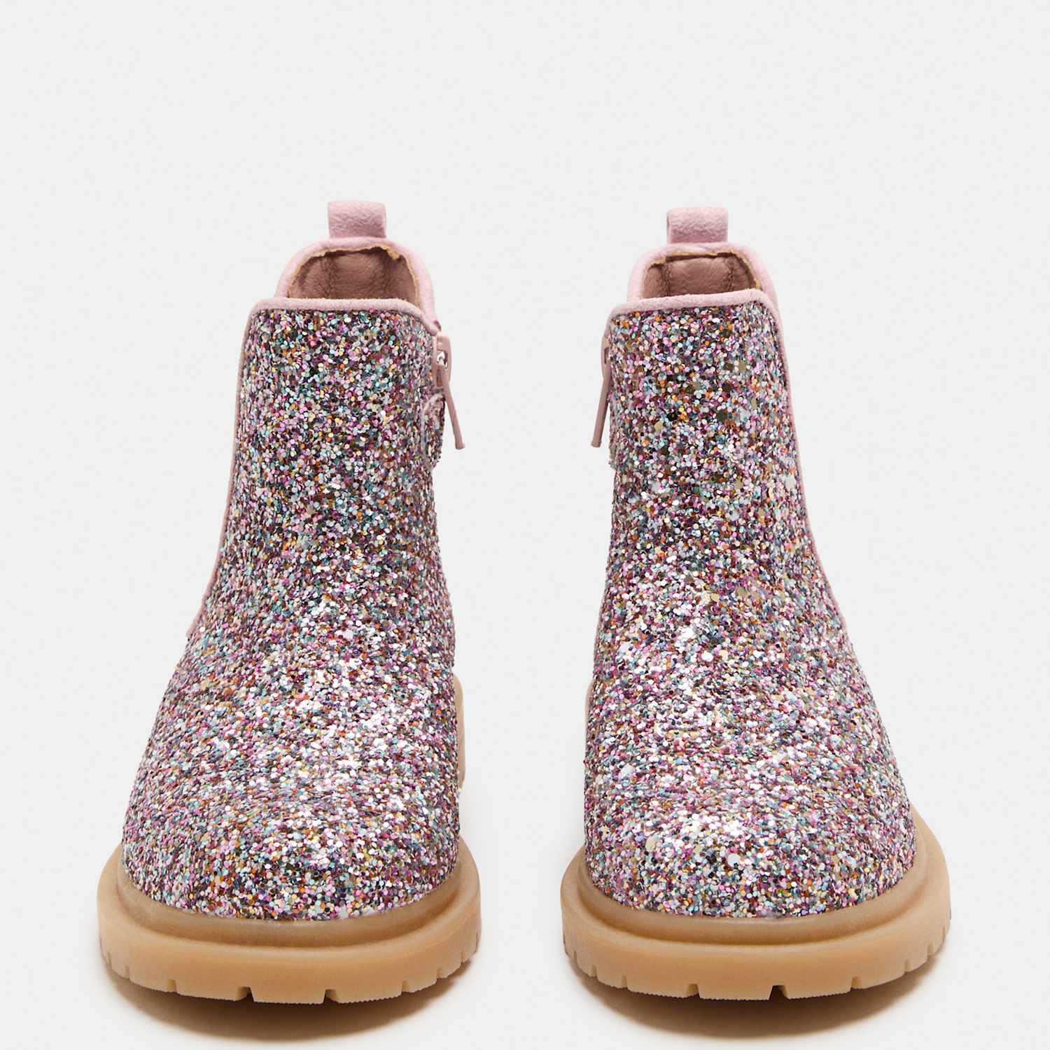 M&S Girls Glitter Chelsea Boots (4 Small-2 Large) - 4 - Pink Mix
