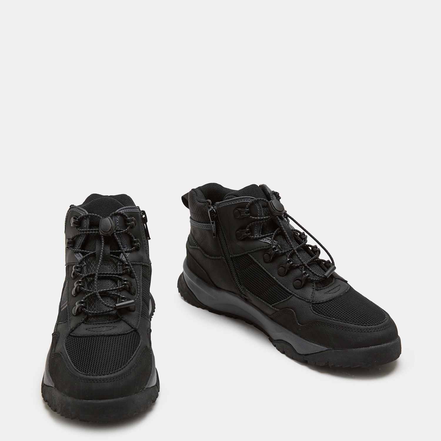 M&S Boys Suede Hiker Tech Ankle Boots (4 Small - 7 Large) - Charcoal