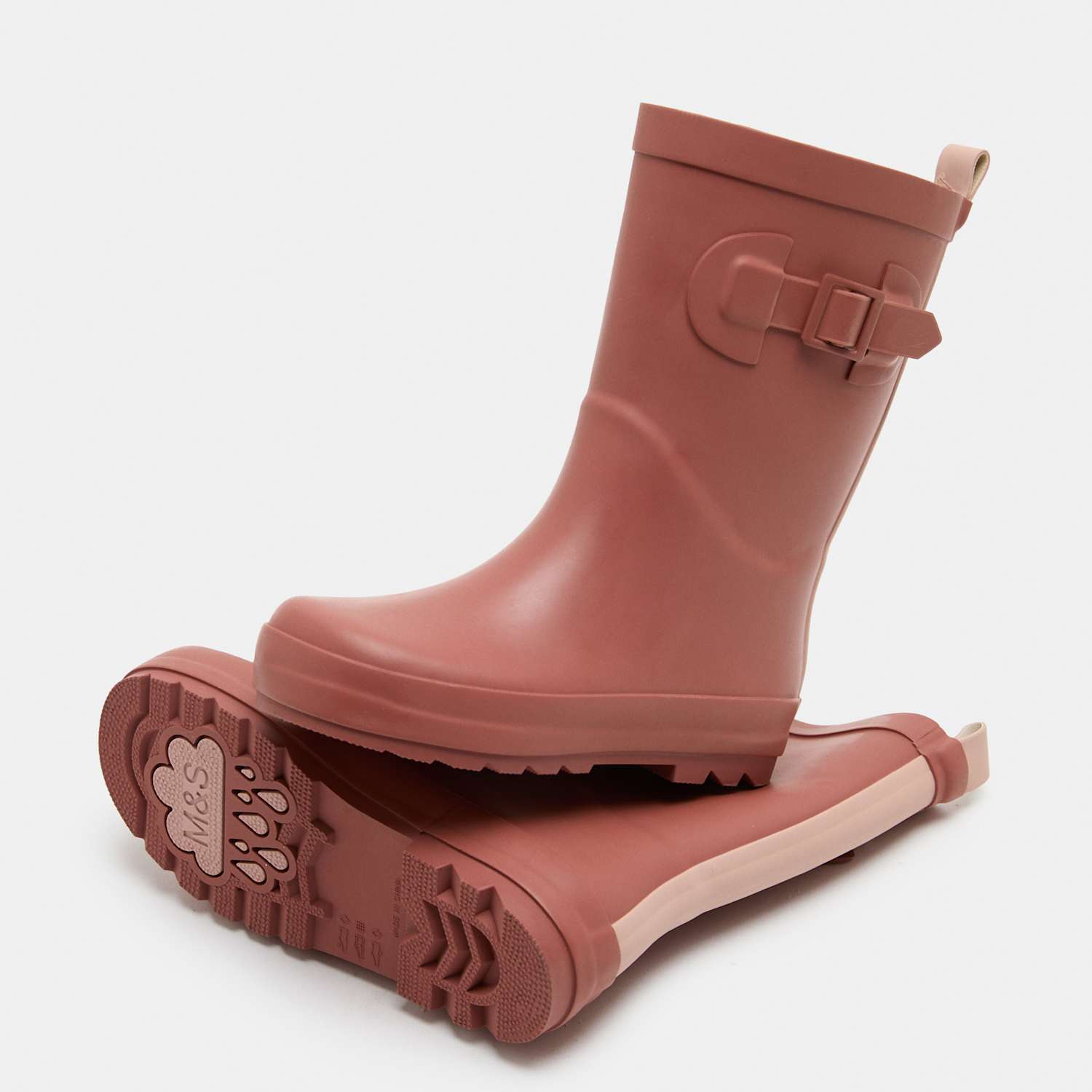 M&S Boys Wellies (4 Small - 6 Large) - 5 - Burnt Sienna