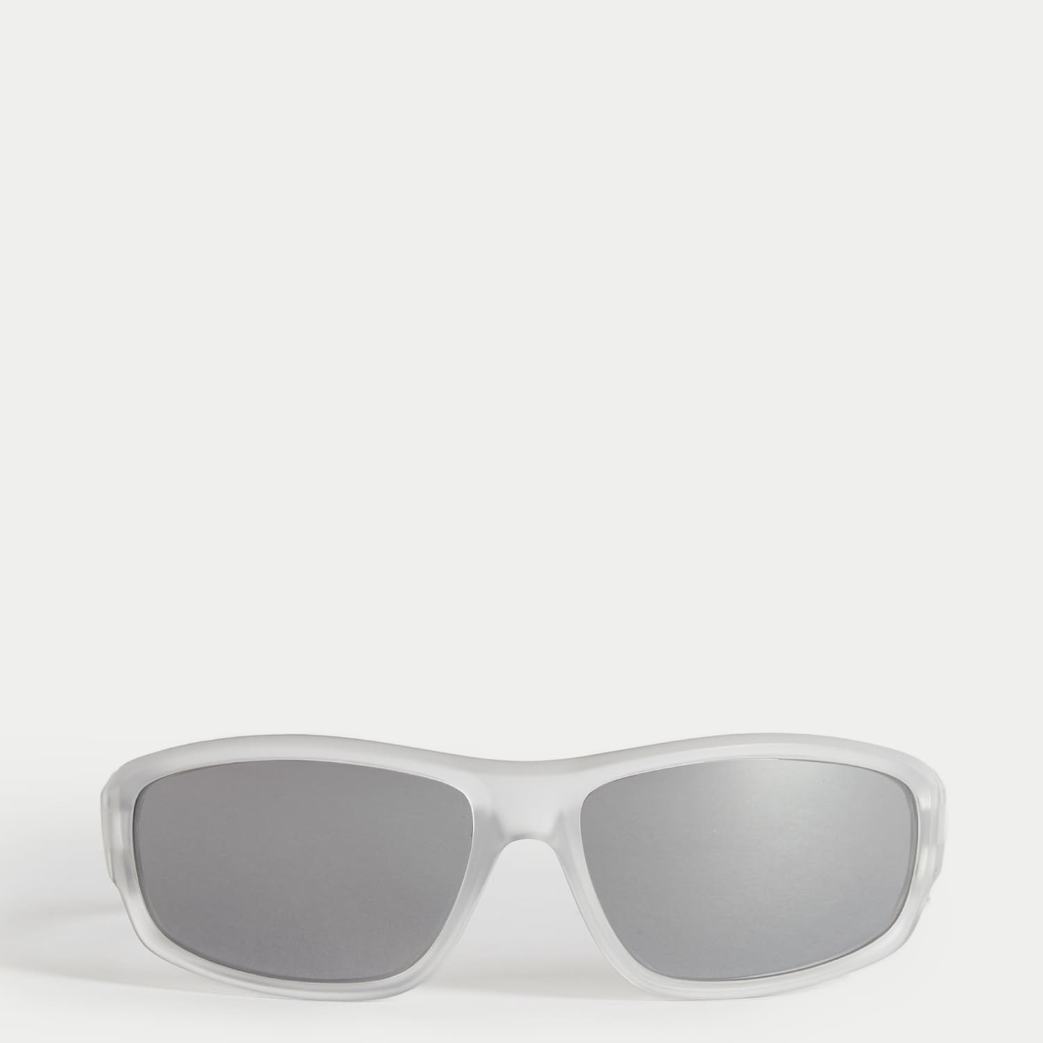 M&S Boys Sporty Wraparound Sunglasses (S-L) - S-M - Silver
