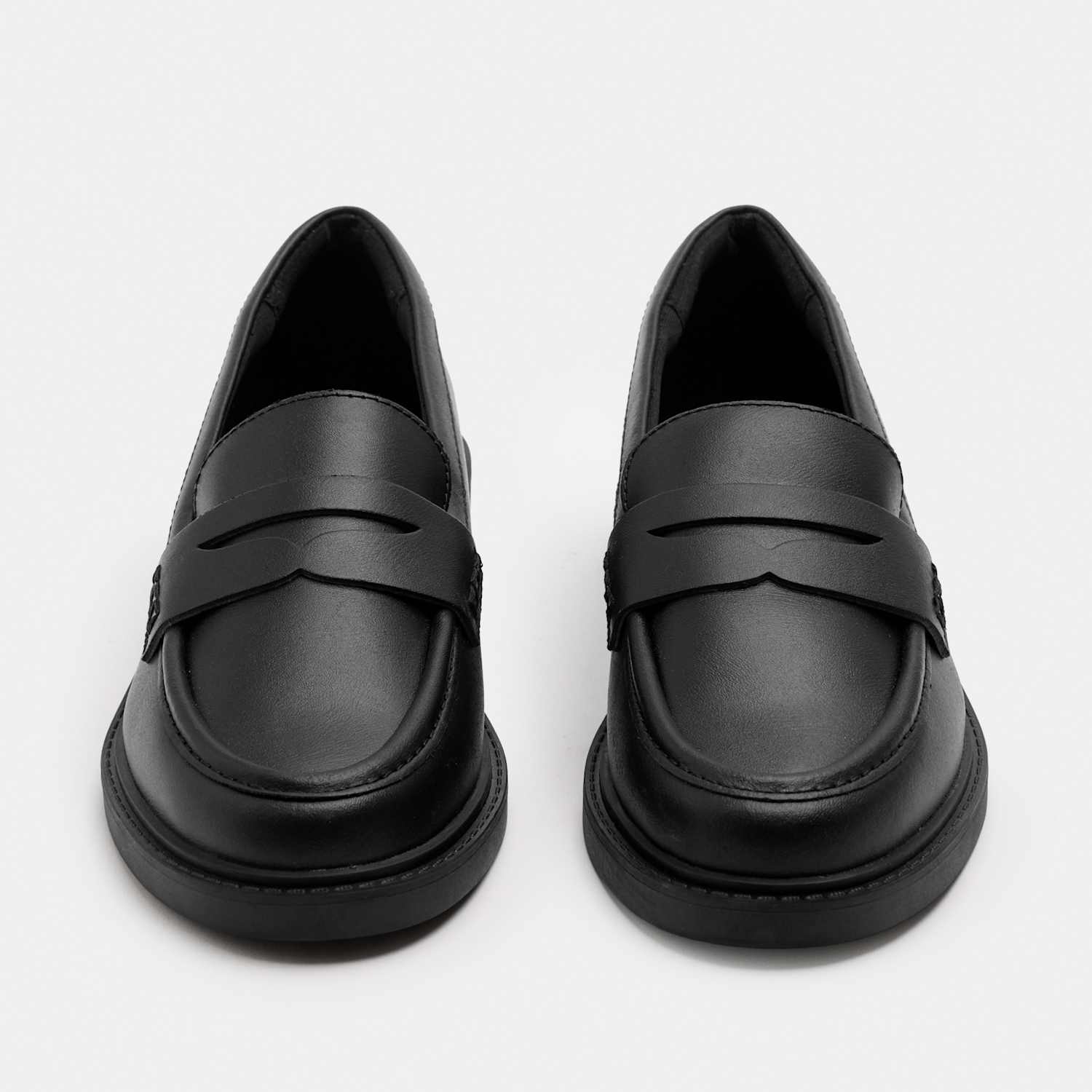 M&S Girls Leather Loafer School Shoes (13 Small - 7 Large) - 4½ - Black