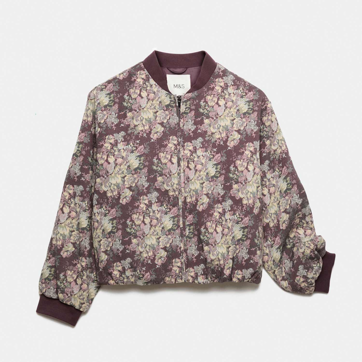 M&S Girls Padded Tapestry Bomber Jacket - 13-14 Years - Multi