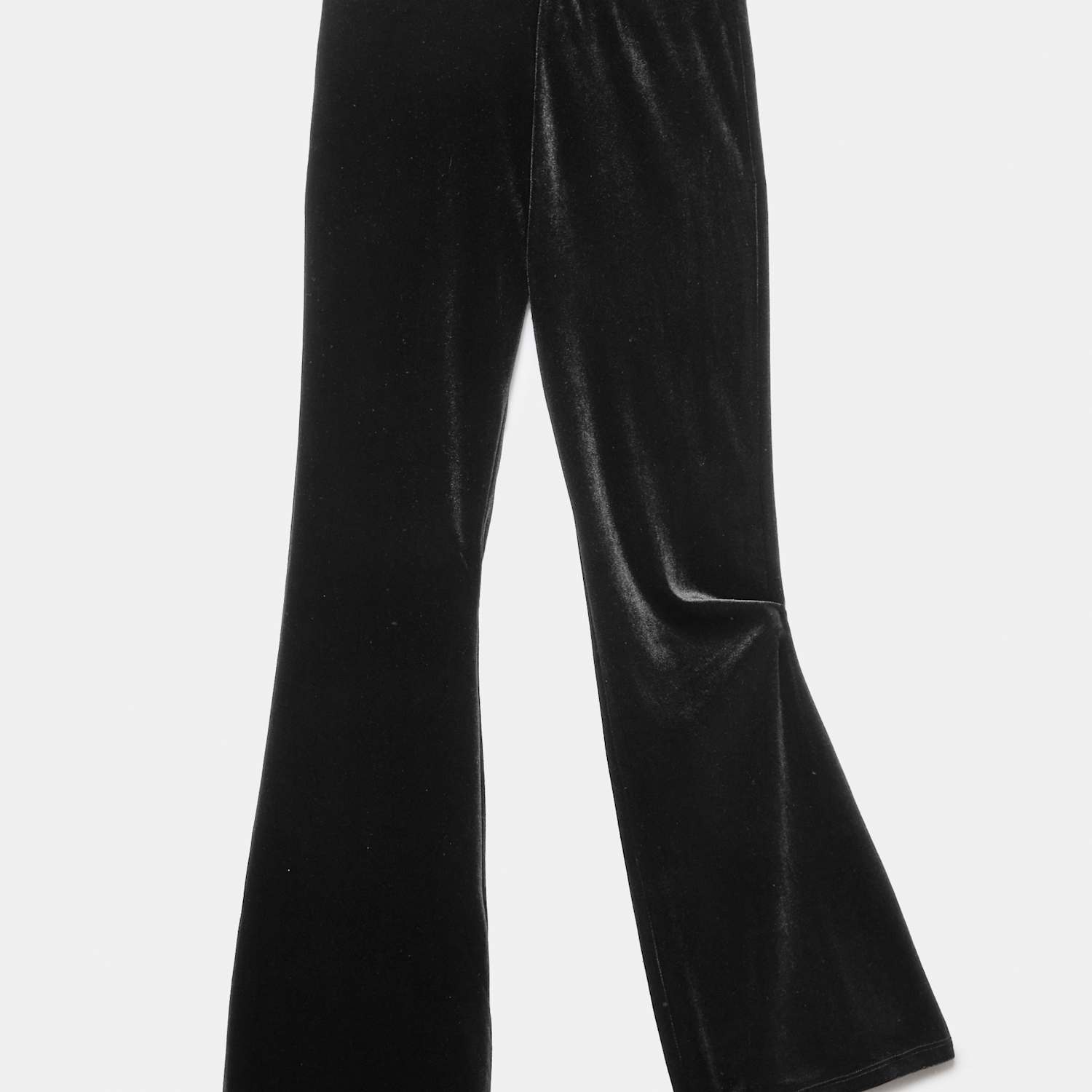 M&S Girls Velvet Kickflare Leggings (6-16 Yrs) - 15-16 Years - Black