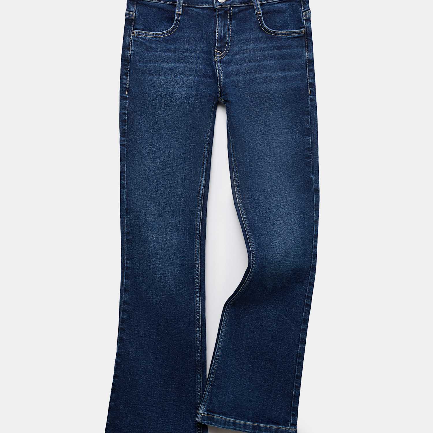 M&S Girls Denim Kickflare Jeans (6-16 Yrs) - 7-8 Years - Dark Denim
