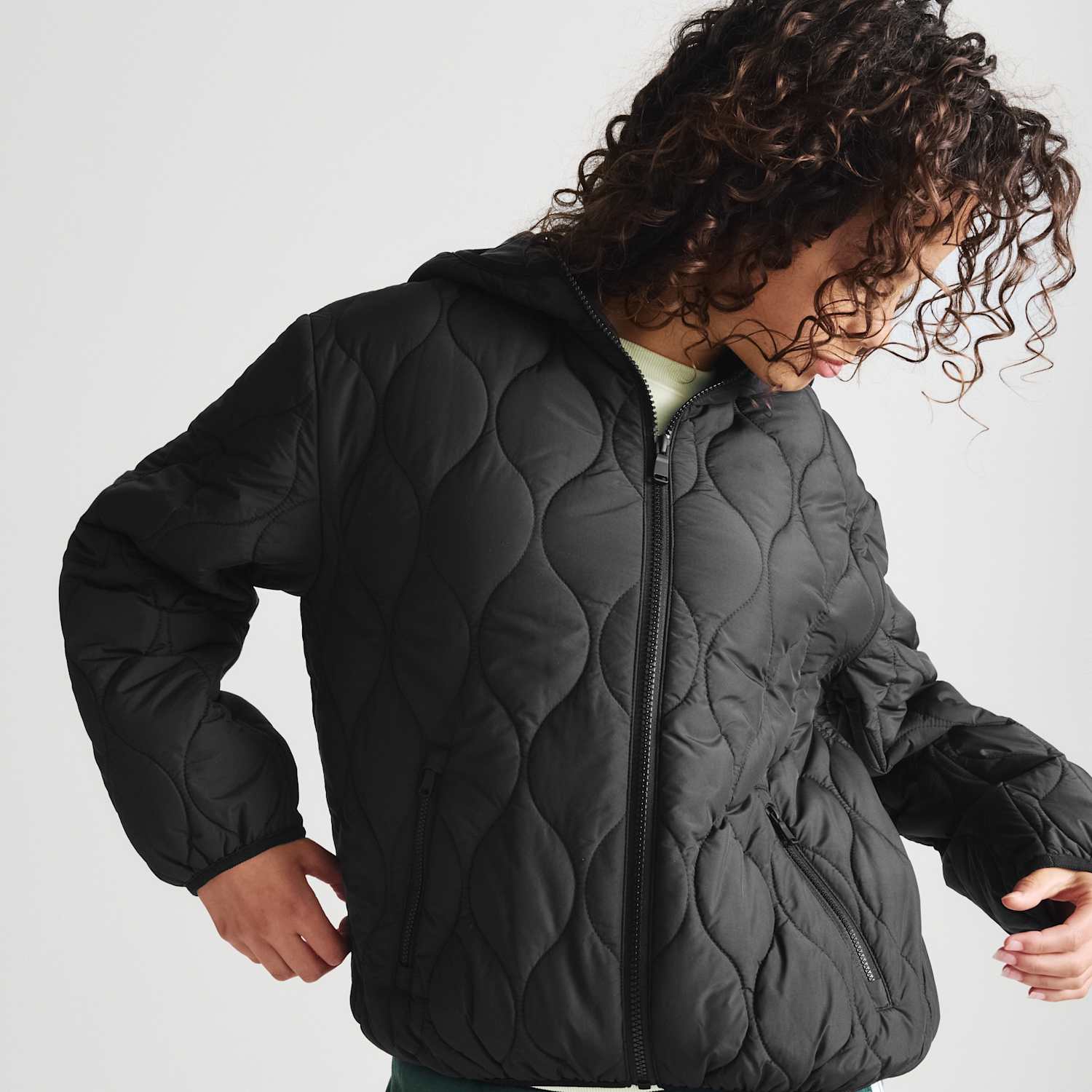 M&S Girls Hooded Jacket (6-16 yrs) - 15-16 Years - Black