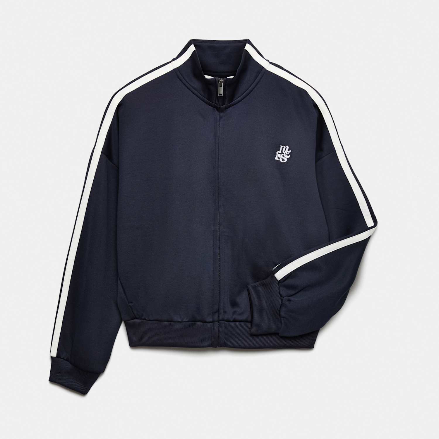 M&S Girls Tricot Track Jacket (6-16 Yrs) - 15-16 Years - Navy