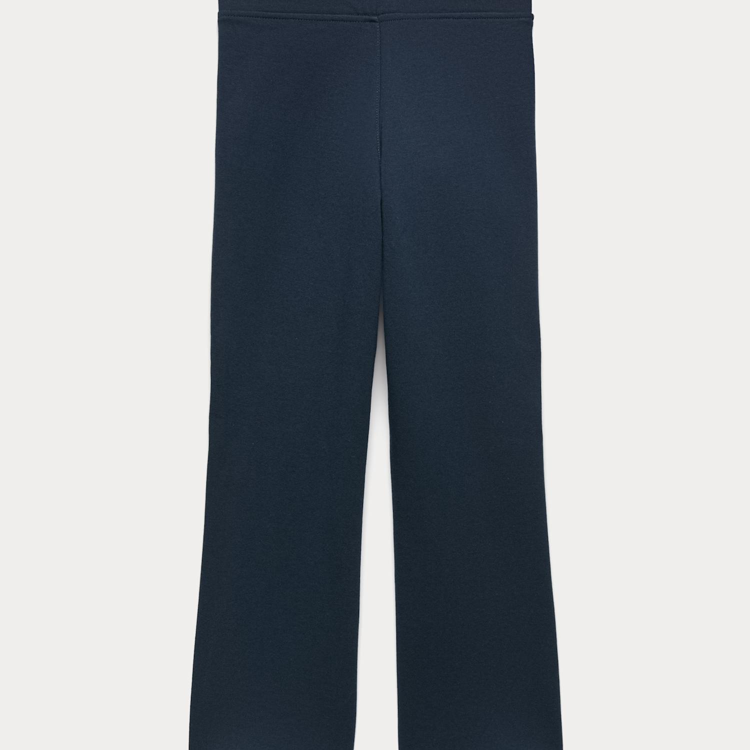 M&S Girls Regular Leg Jersey School Trousers (2-16 Yrs) - 2-3 Years - Navy Mix