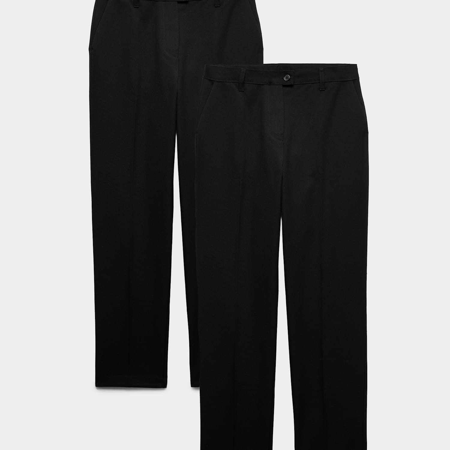 M&S Girls 2 Pack Regular Leg Trousers (2-18 Yrs) - 2-3 Years - Black