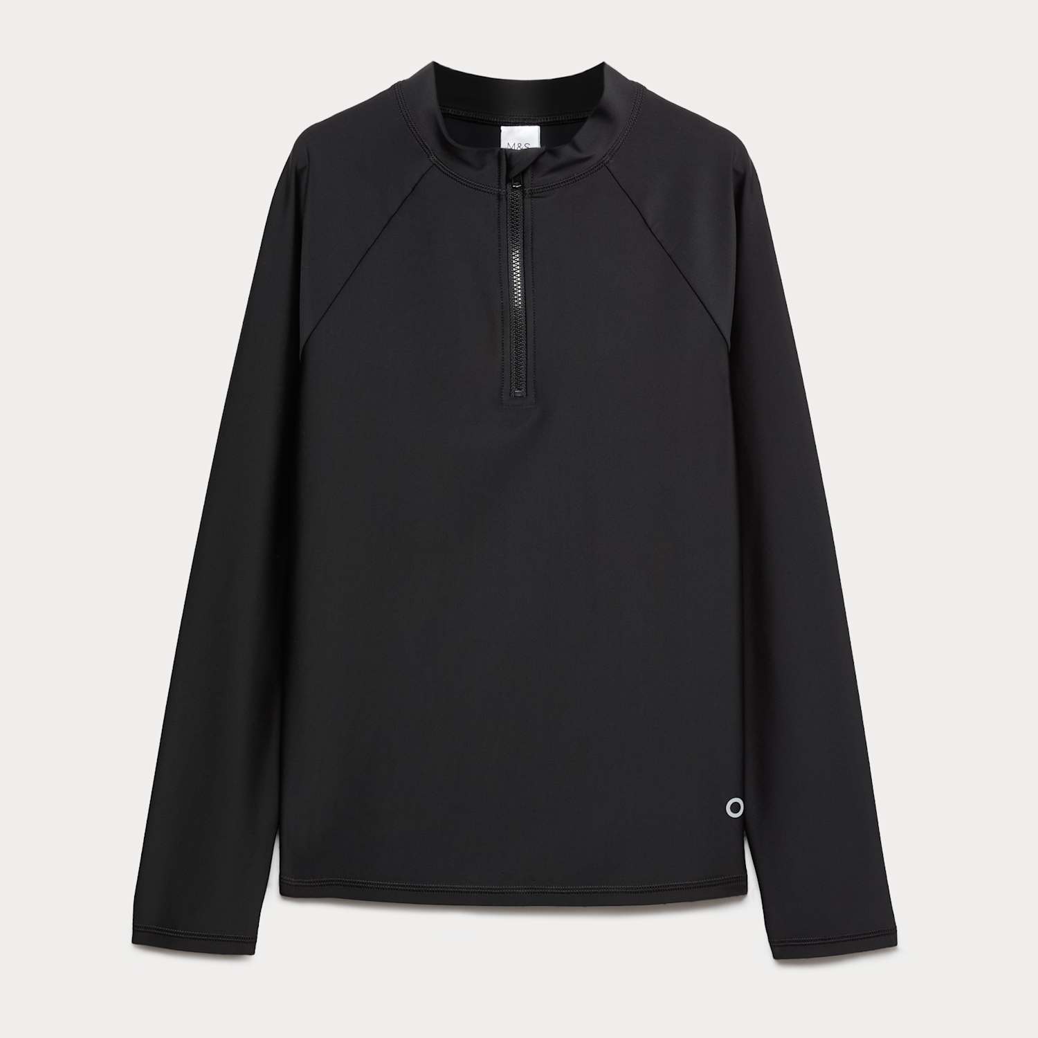 Goodmove Boys Long Sleeve Rash Vest (6-16 Yrs) - 14-15 Years - Black