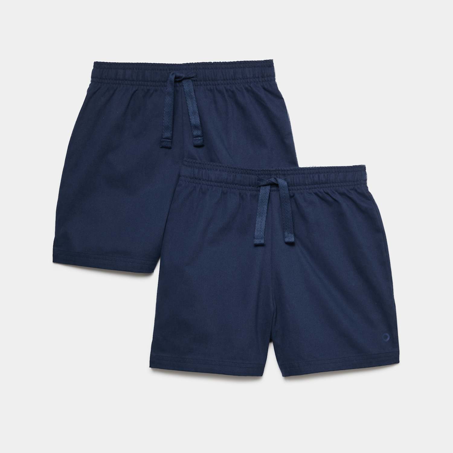 Goodmove Boys 2 Pack Pure Cotton School Shorts (2-16 Yrs) - 2-3 Years - Navy